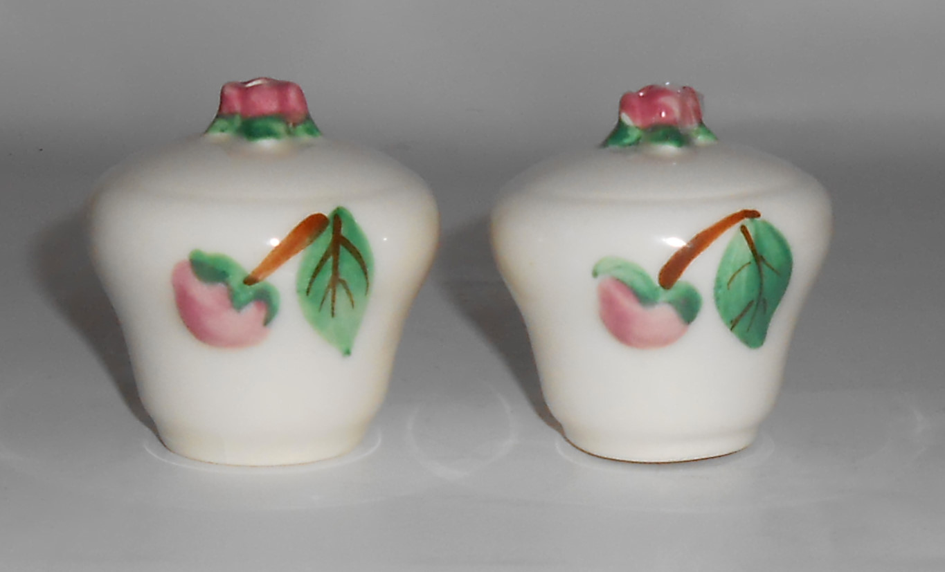 Metlox Pottery Poppy Trail Camellia Salt/Pepper Shakers
