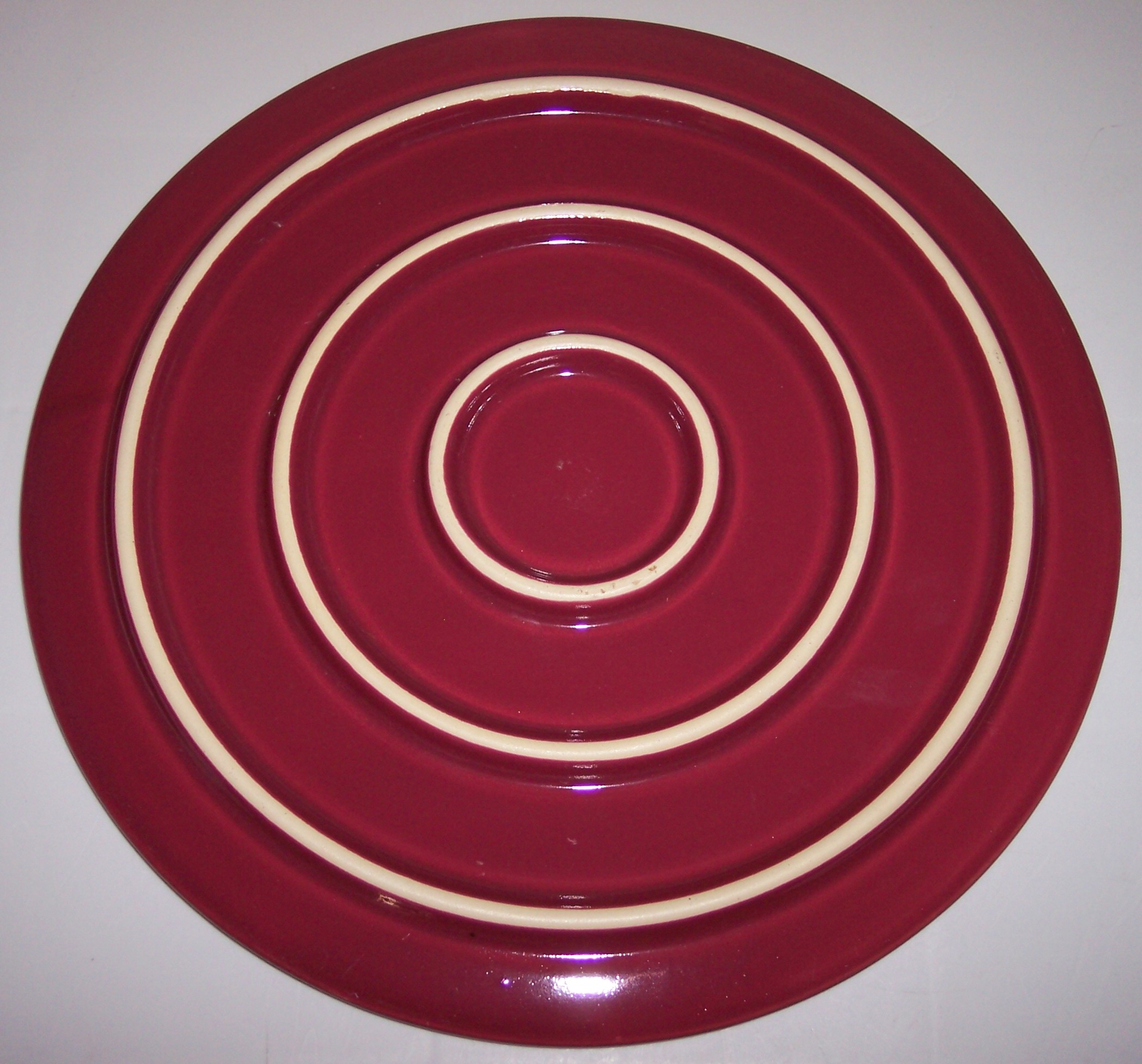 Coors Pottery Rosebud Red Cake Plate!