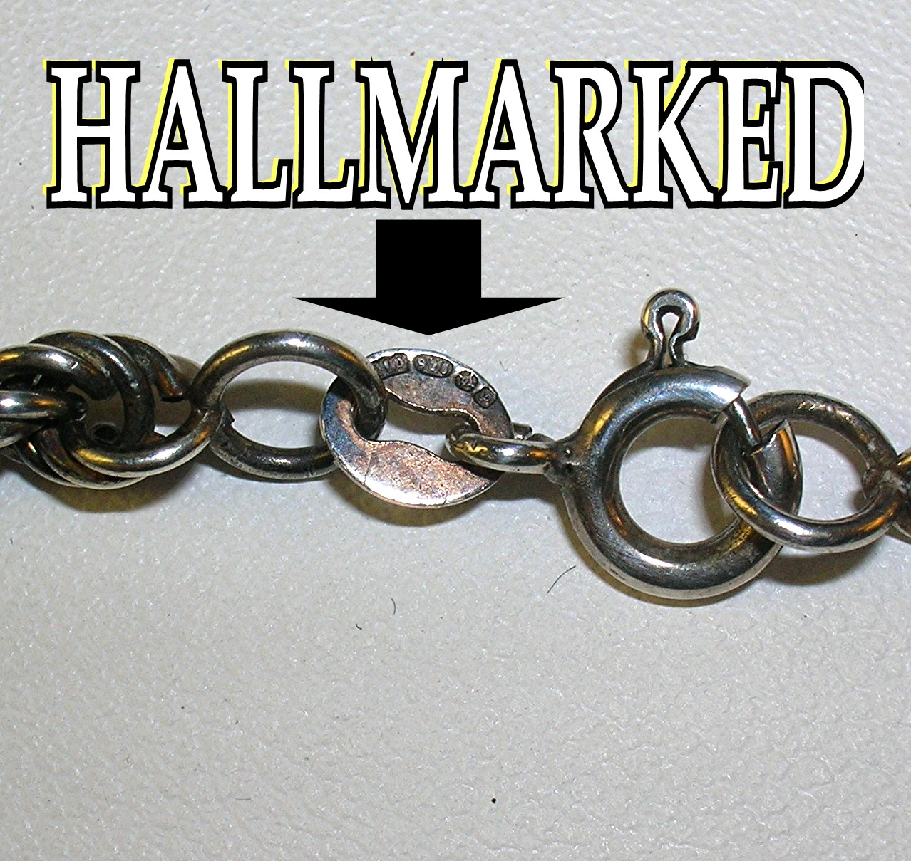 Necklace Sterling Silver Hallmarks English 18 Inch