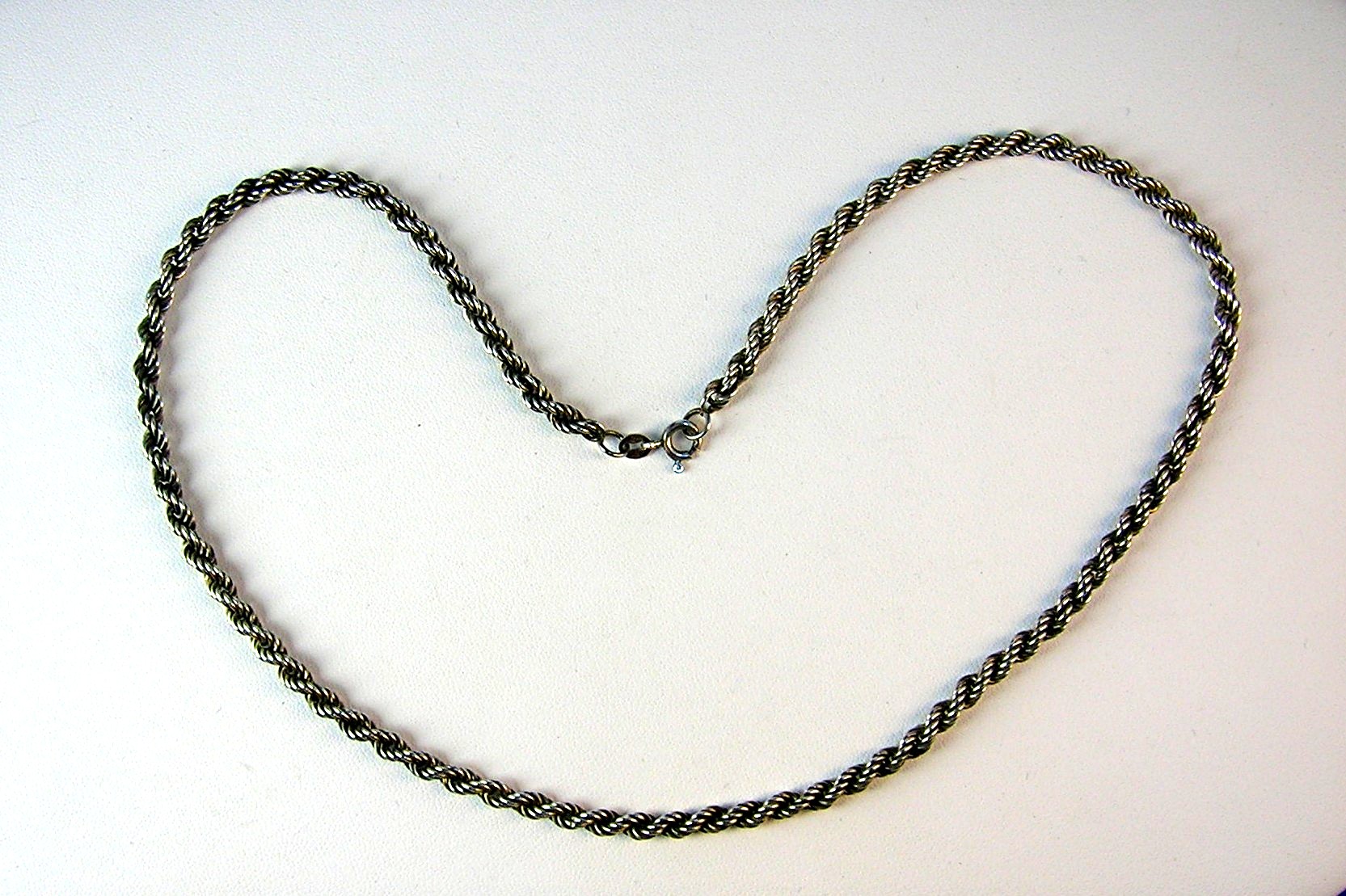 Necklace Sterling Silver Hallmarks English 18 Inch