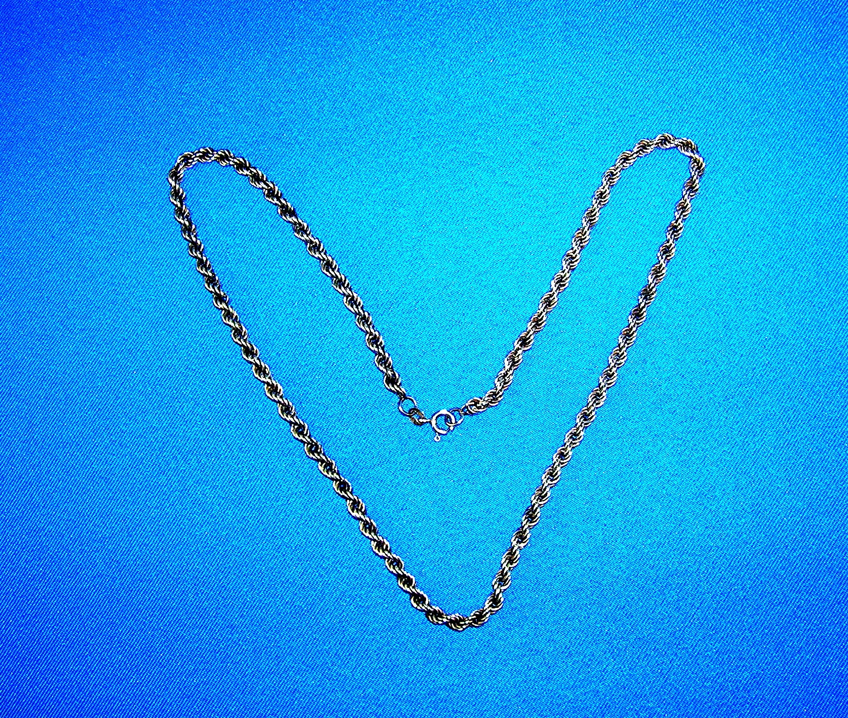 Necklace Sterling Silver Hallmarks English 18 Inch