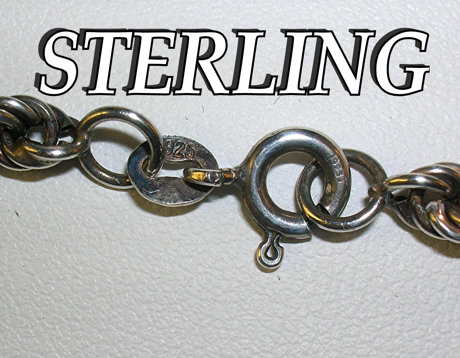 Necklace Sterling Silver Hallmarks English 18 Inch