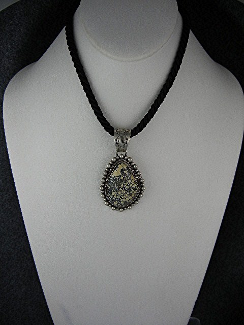Navajo New Lander Turquoise Sterling Silver B Johnson