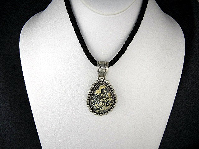 Navajo New Lander Turquoise Sterling Silver B Johnson