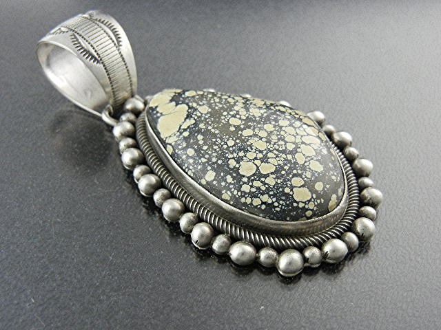Navajo New Lander Turquoise Sterling Silver B Johnson