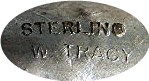 Native American Sterling Silver Bangle W. Tracy