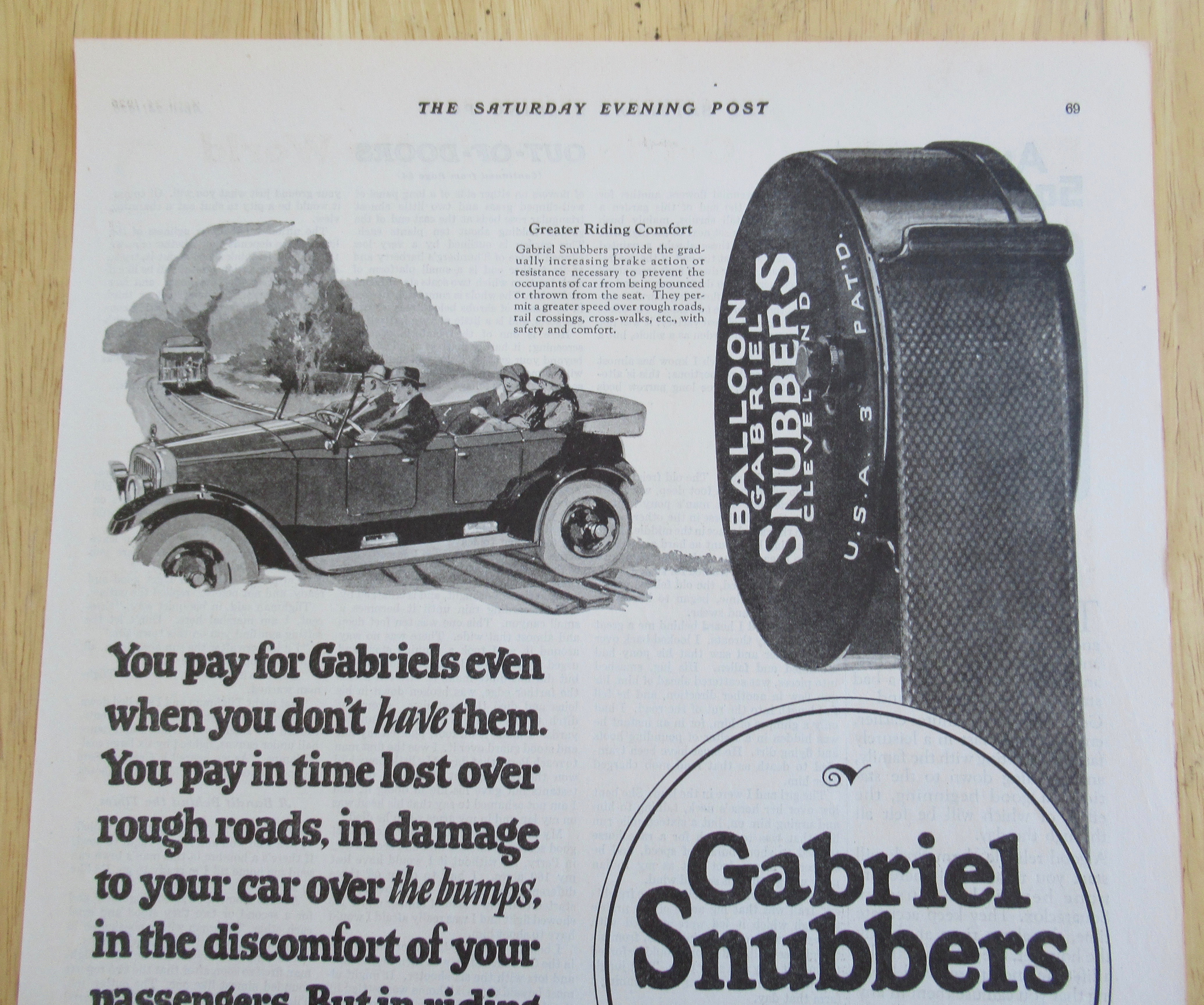 1926 Gabriel Snubbers with People in Car Out for Drive