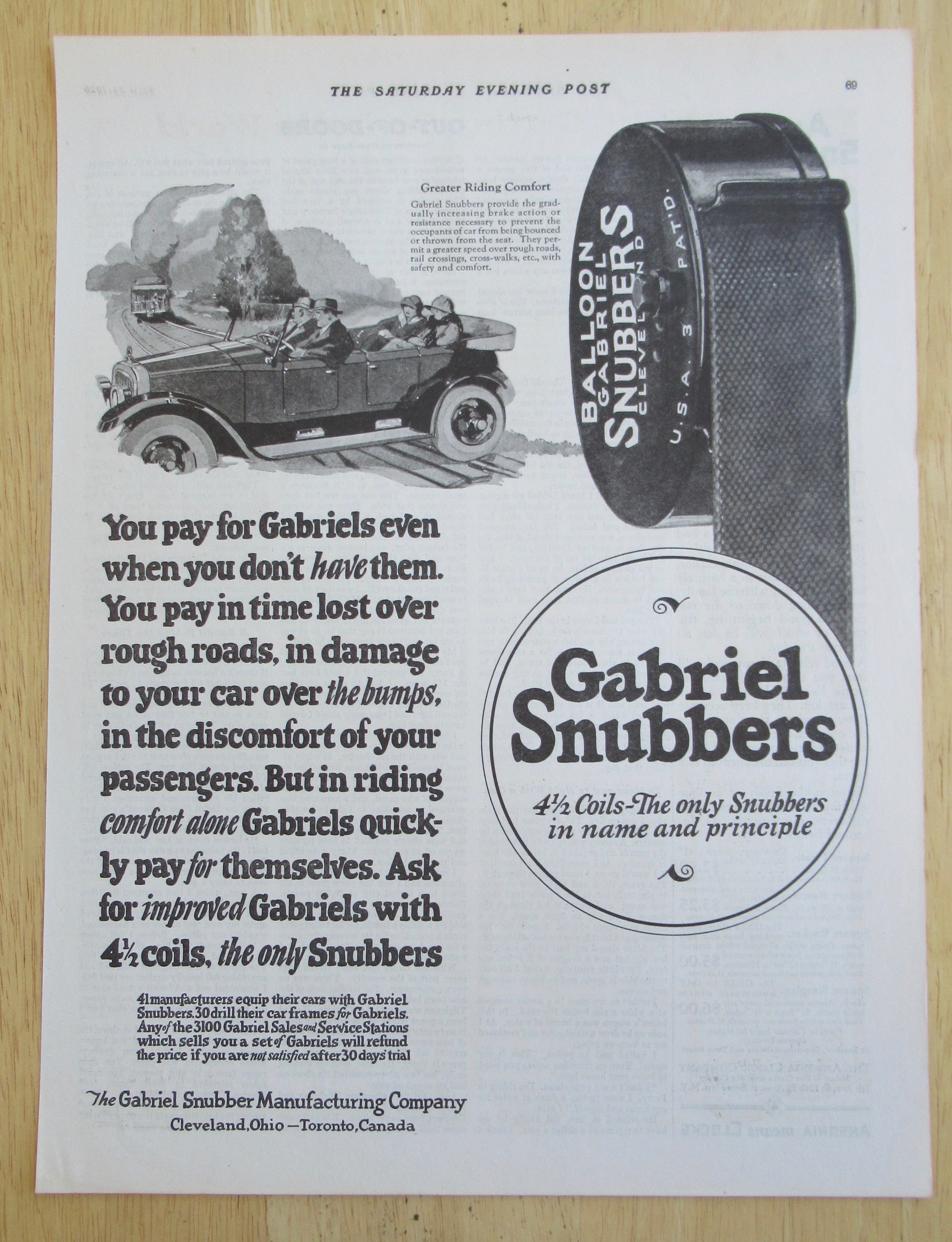 1926 Gabriel Snubbers with People in Car Out for Drive