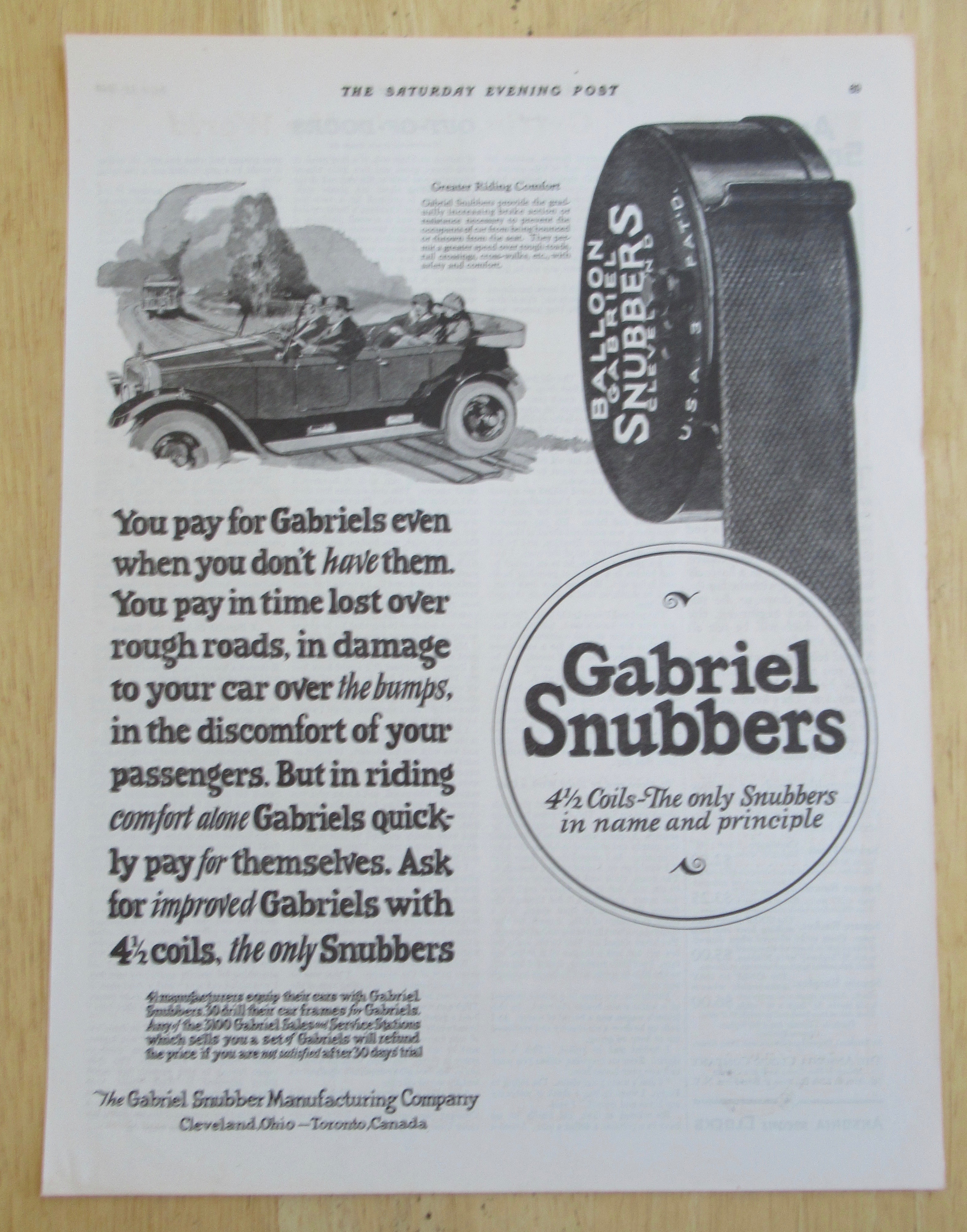 1926 Gabriel Snubbers with People in Car Out for Drive