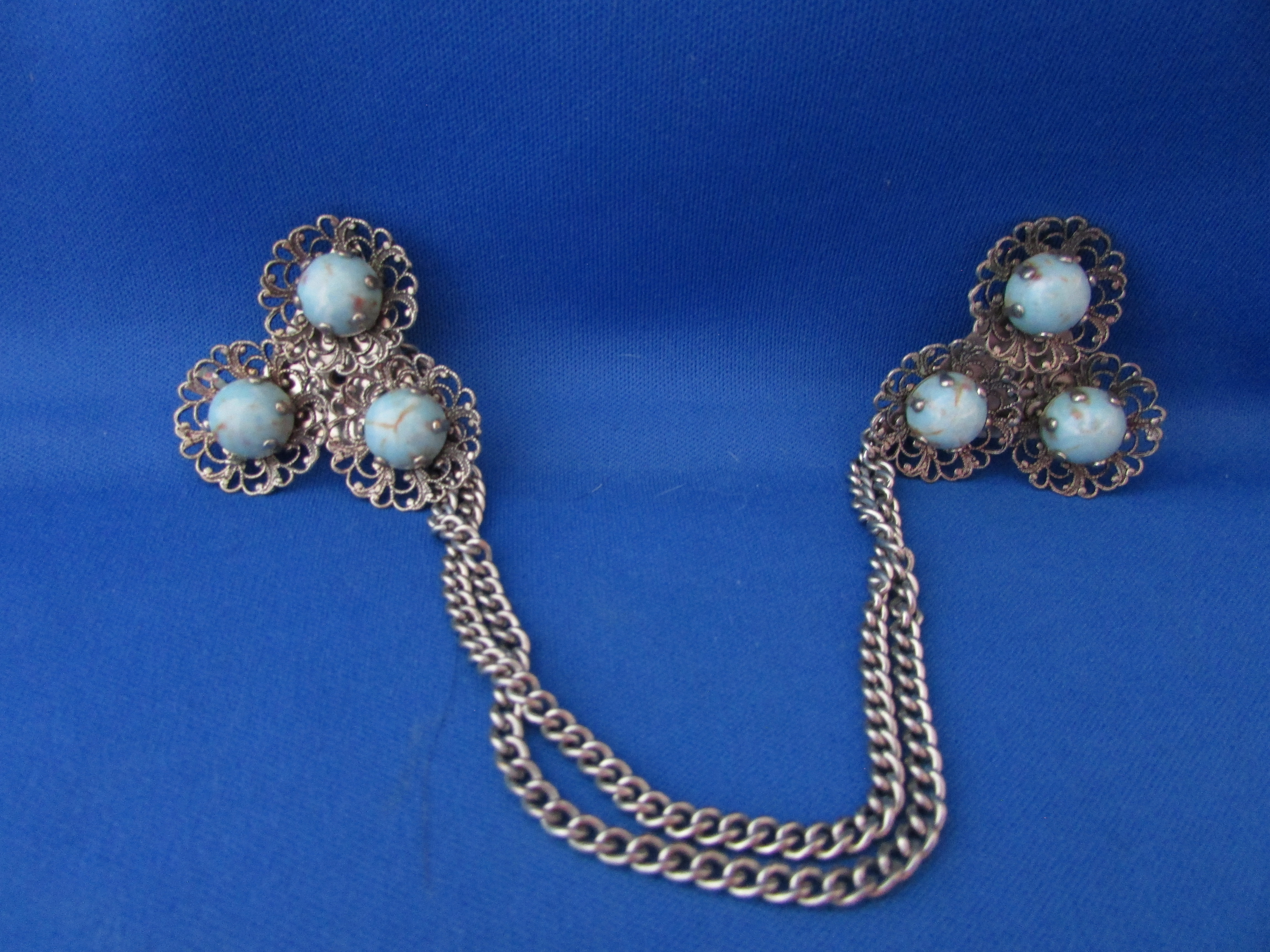 Faux Turquoise Sweater Pins
