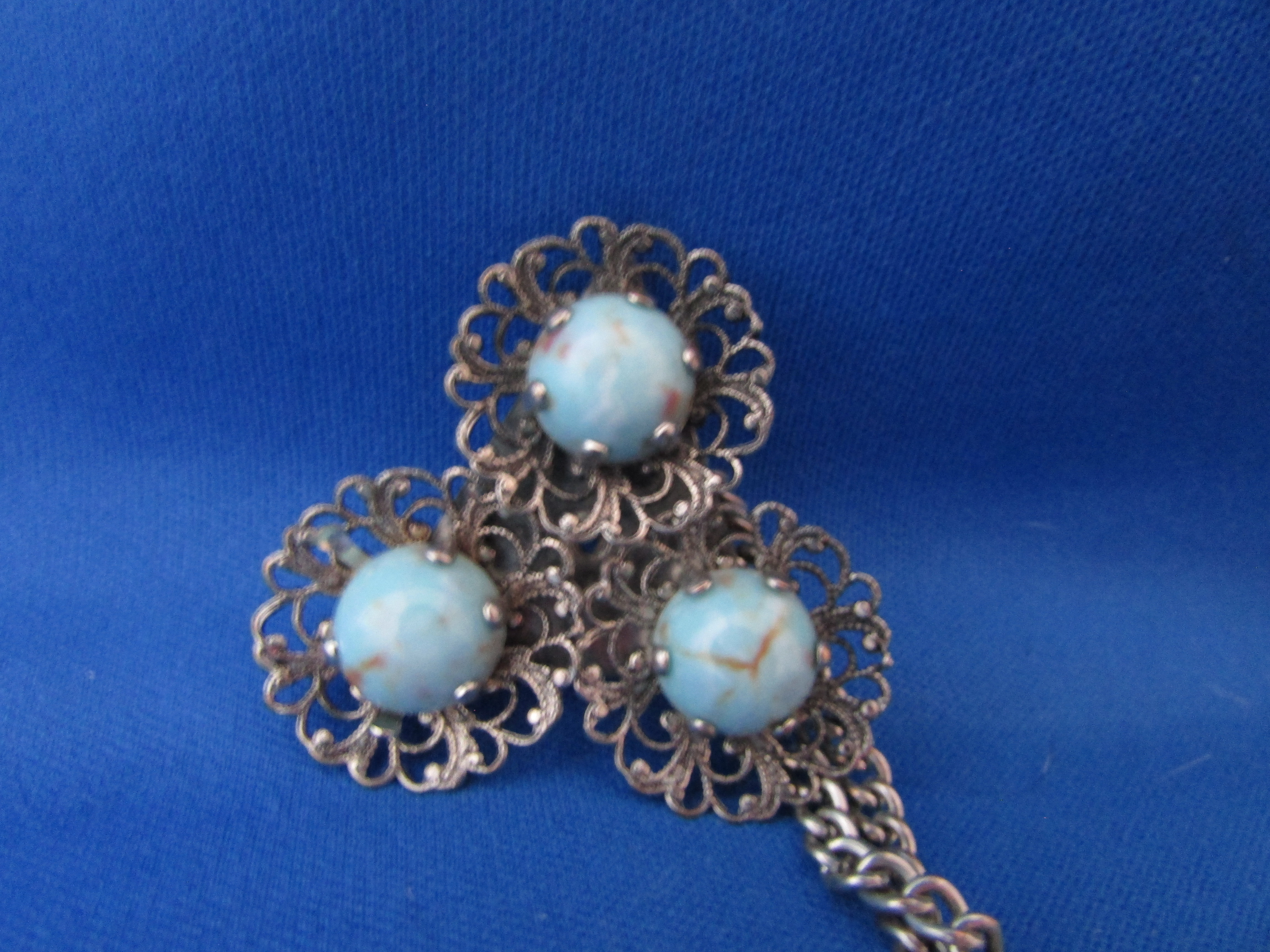 Faux Turquoise Sweater Pins