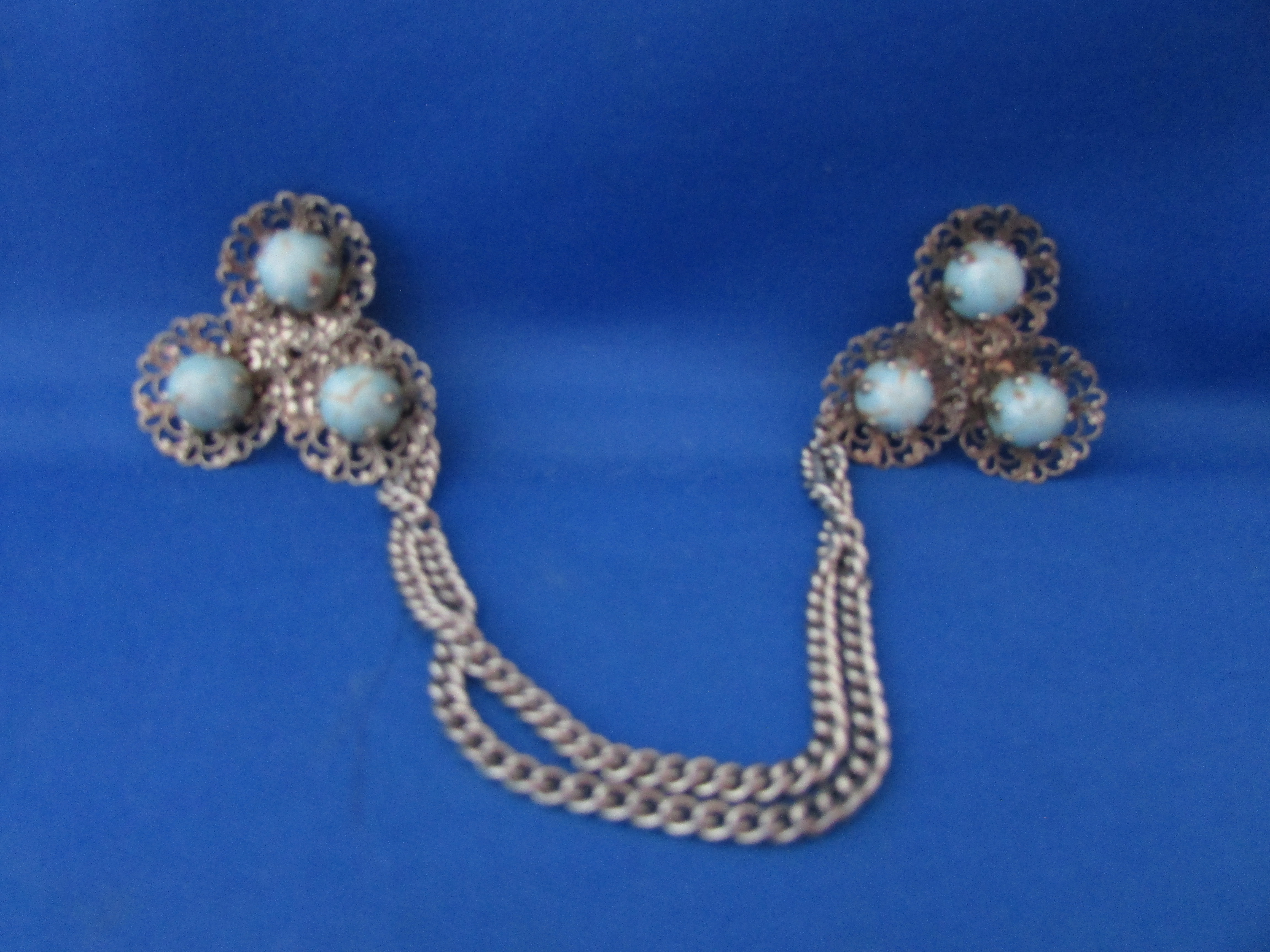 Faux Turquoise Sweater Pins