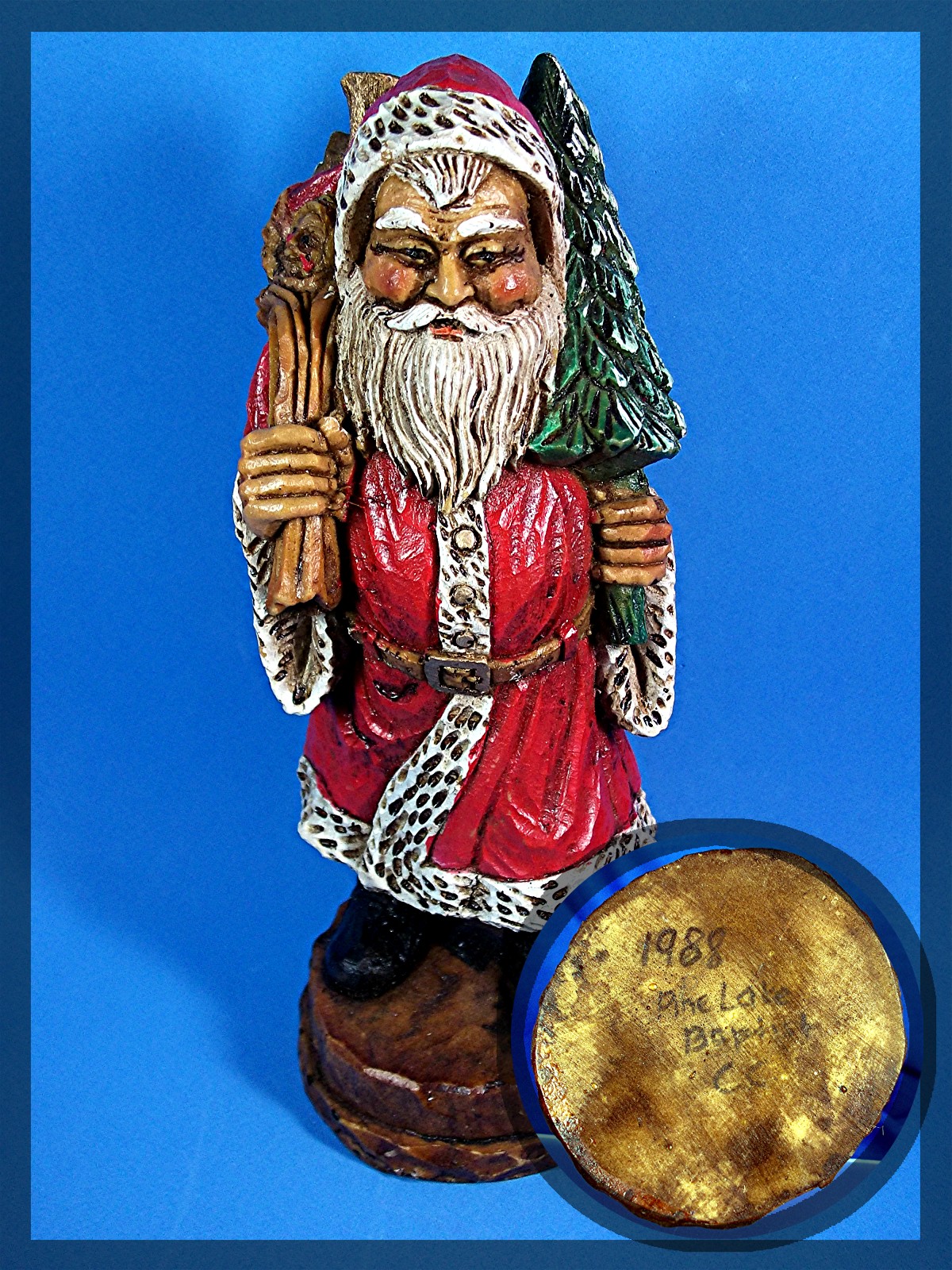 Pine Lake, Santa Claus statue - 1988