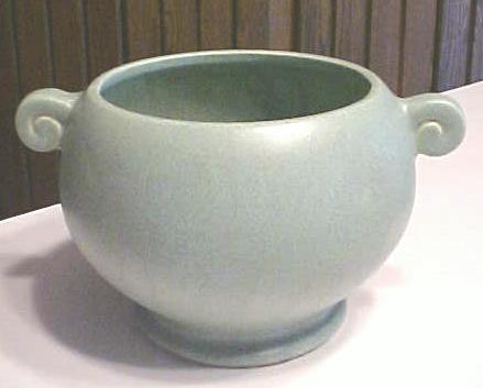 McCoy Pottery Bowl Matte Green Floraline