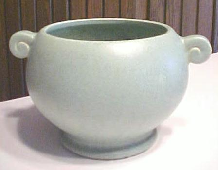 McCoy Pottery Bowl Matte Green Floraline