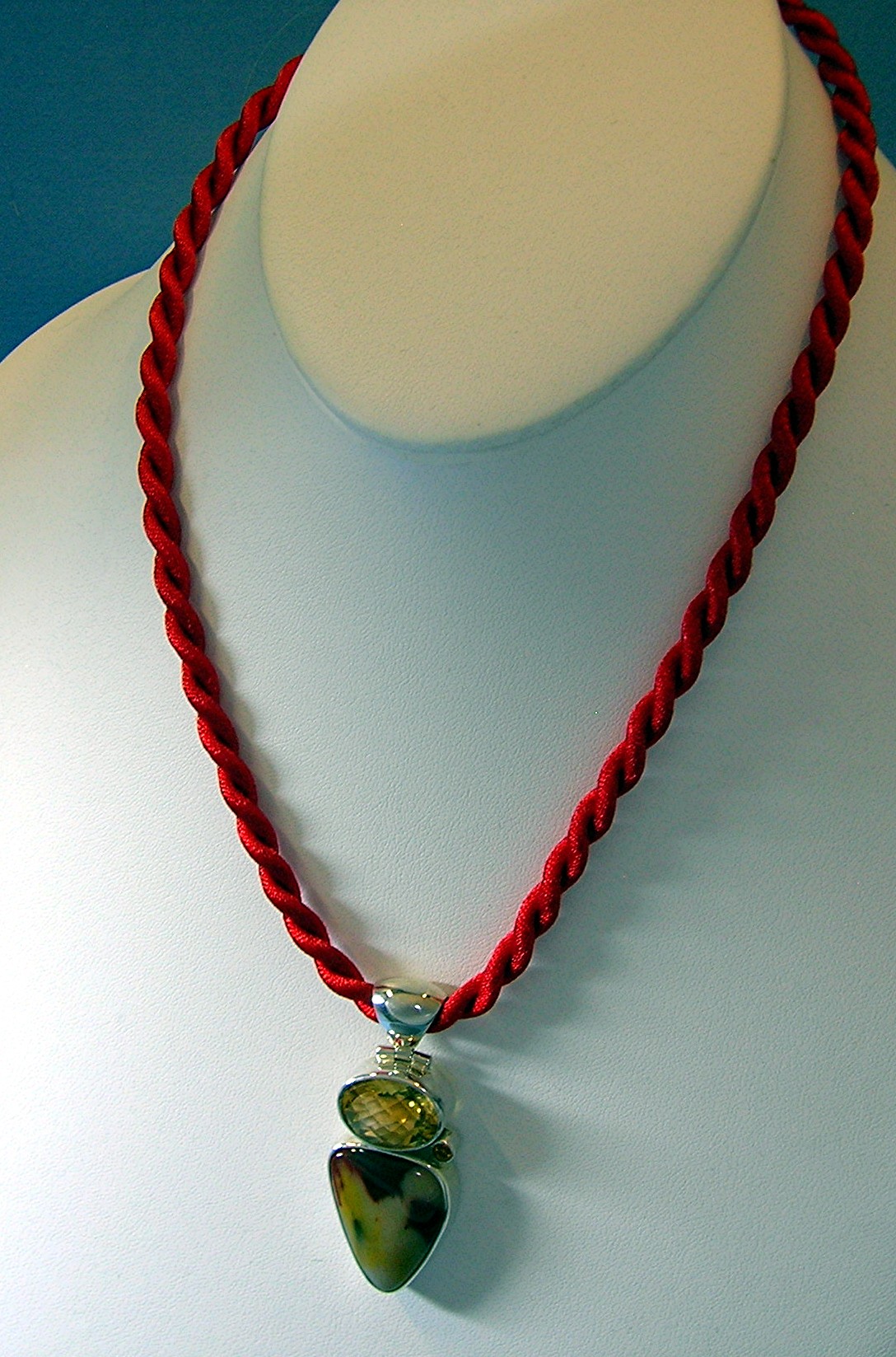 Citrine Sterling Silver  and Mookaite Starborn Pendant
