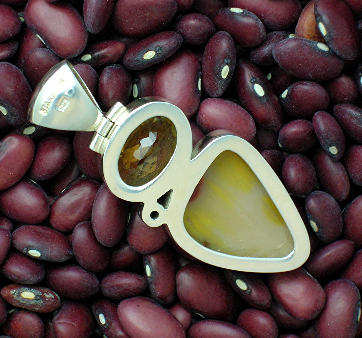 Citrine Sterling Silver  and Mookaite Starborn Pendant