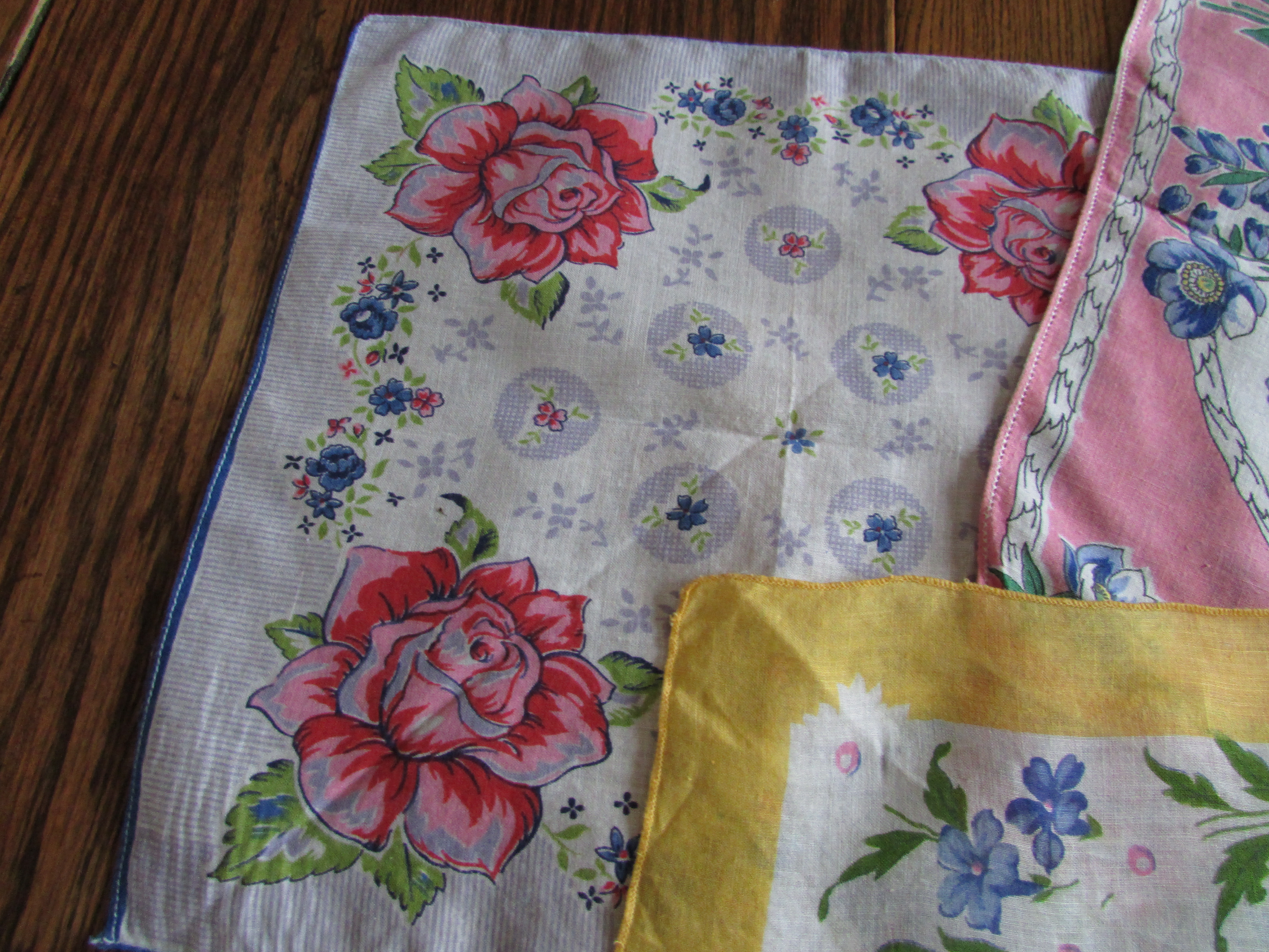 Three Vintage Handkerchiefs
