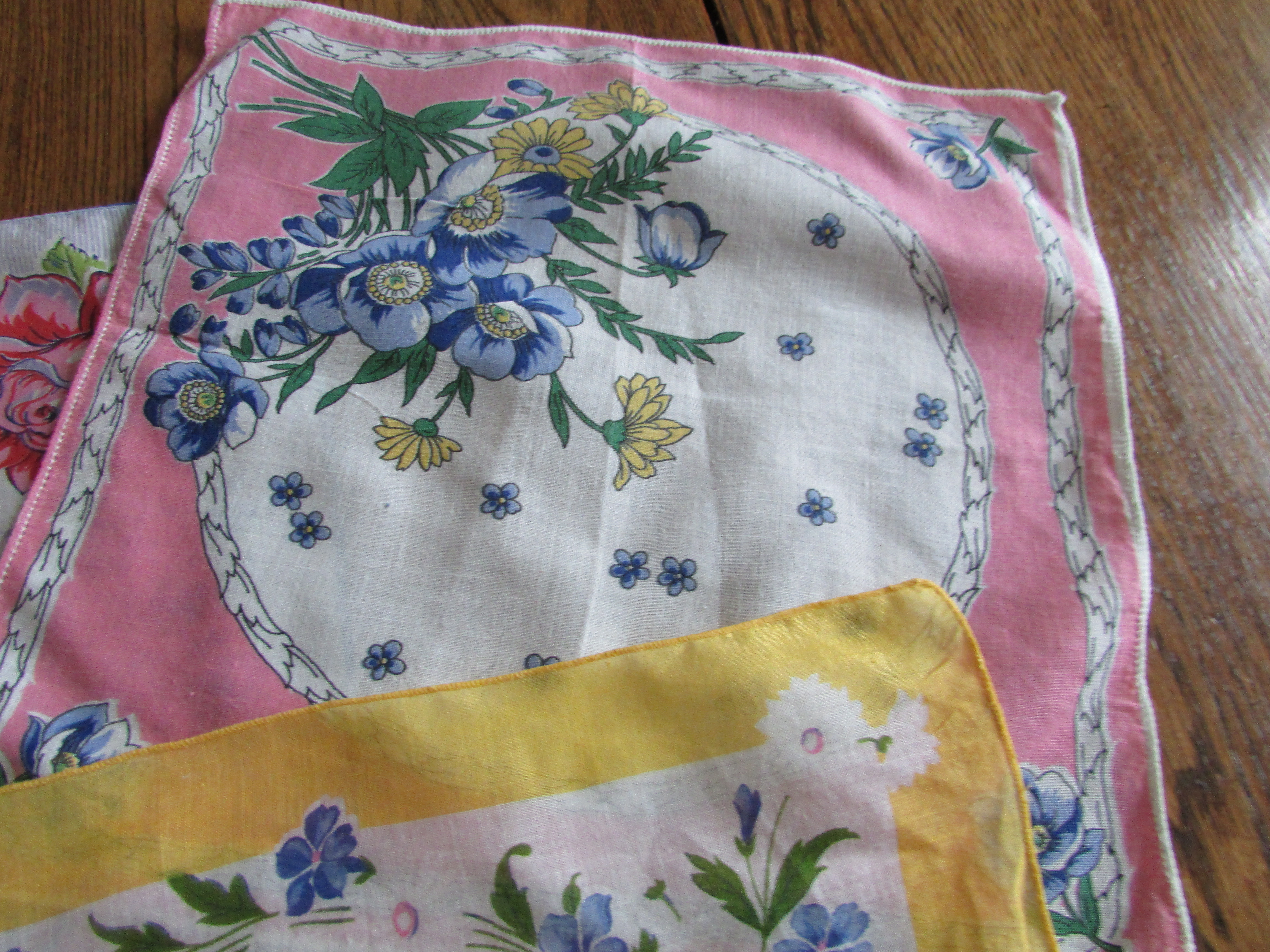 Three Vintage Handkerchiefs