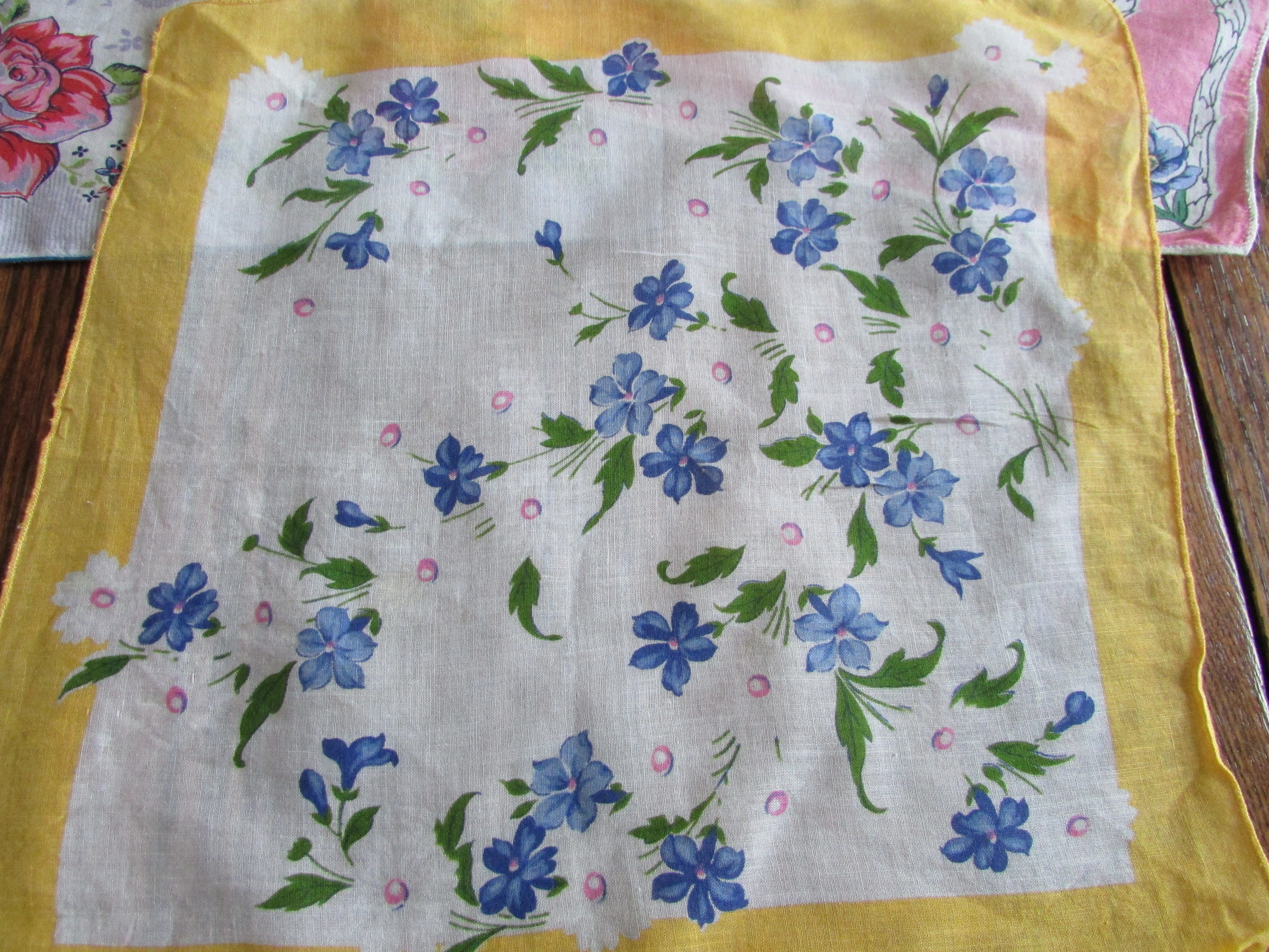 Three Vintage Handkerchiefs