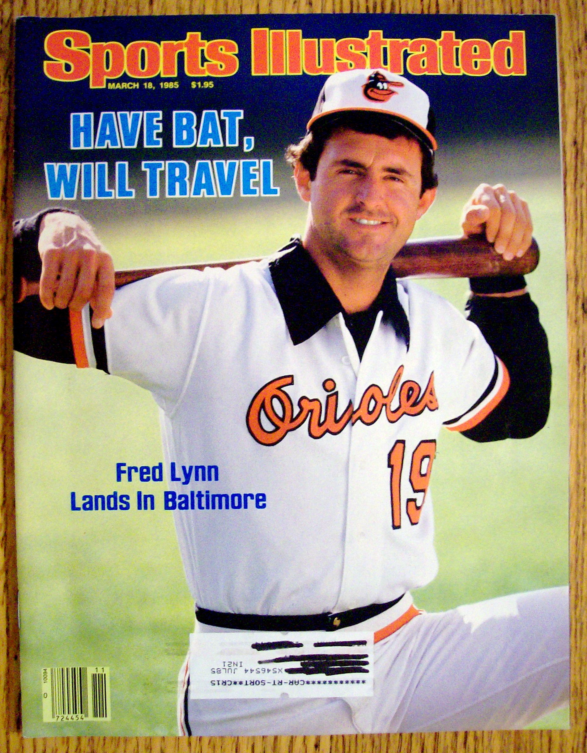 Sports Illustrated Magazine-March 18, 1985-Fred Lynn