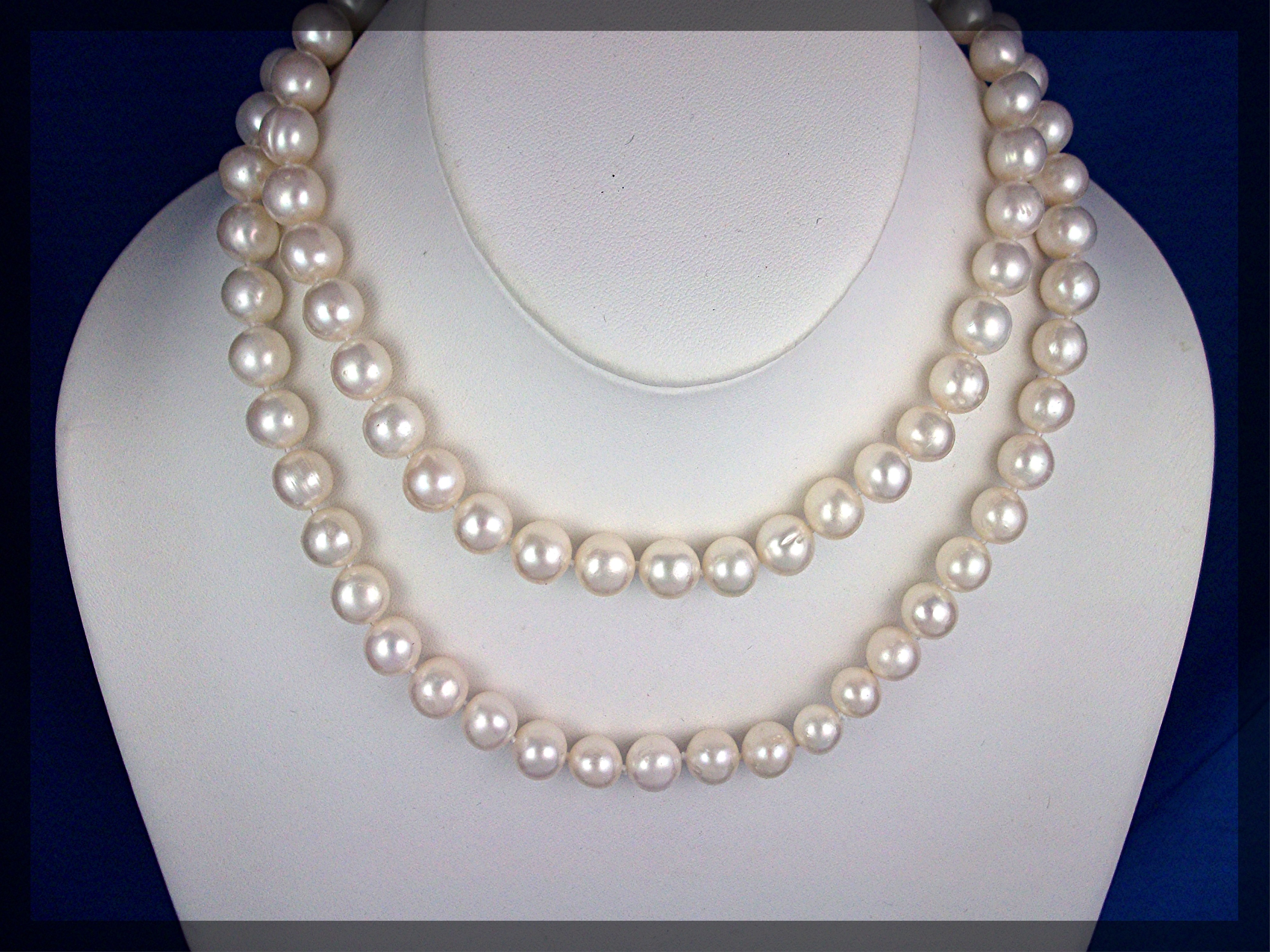 Necklace Genuine Freshwater Pearls 32 inch 10mm