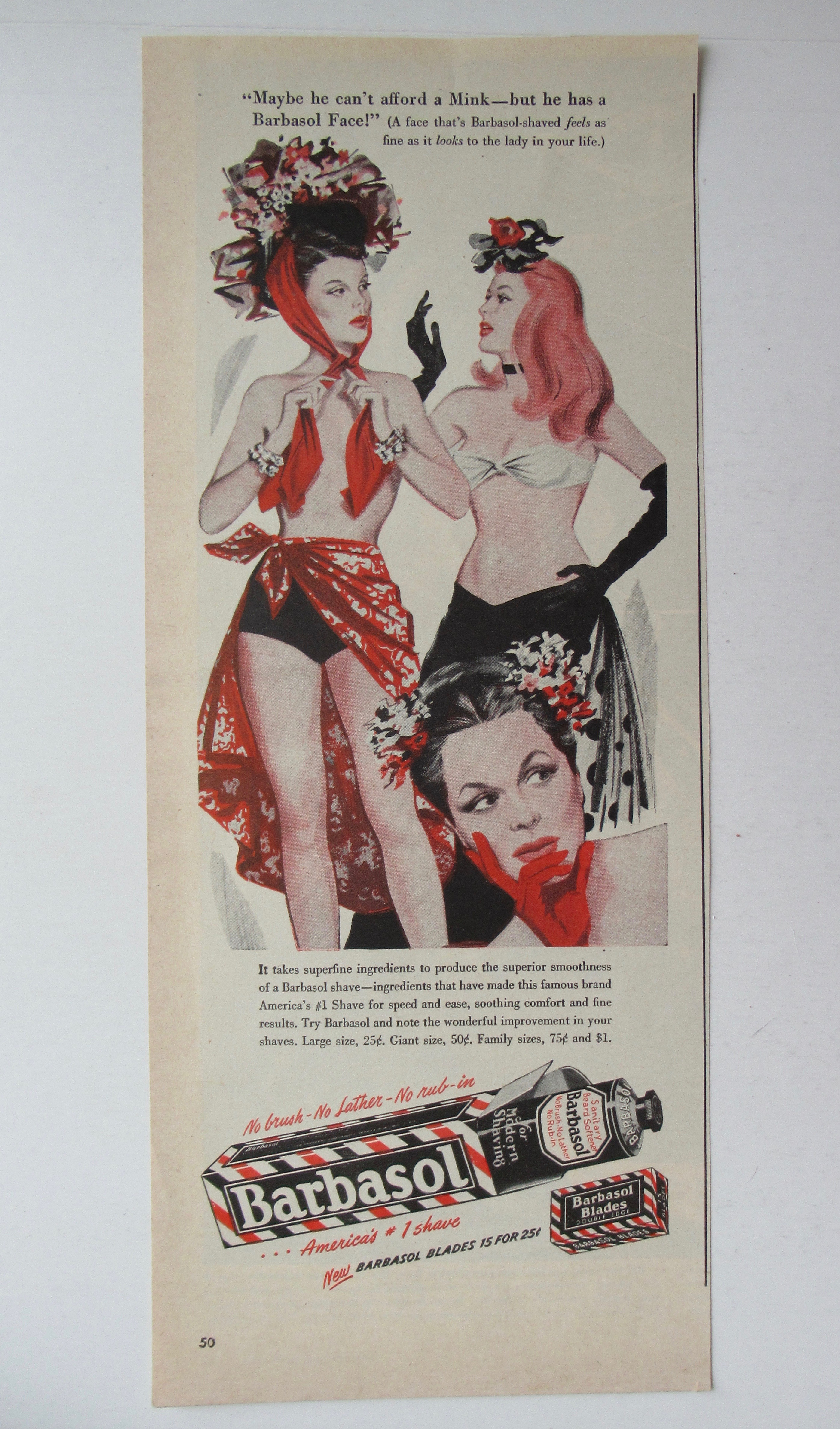 1946 Barbasol with Lovely Showgirls Talking