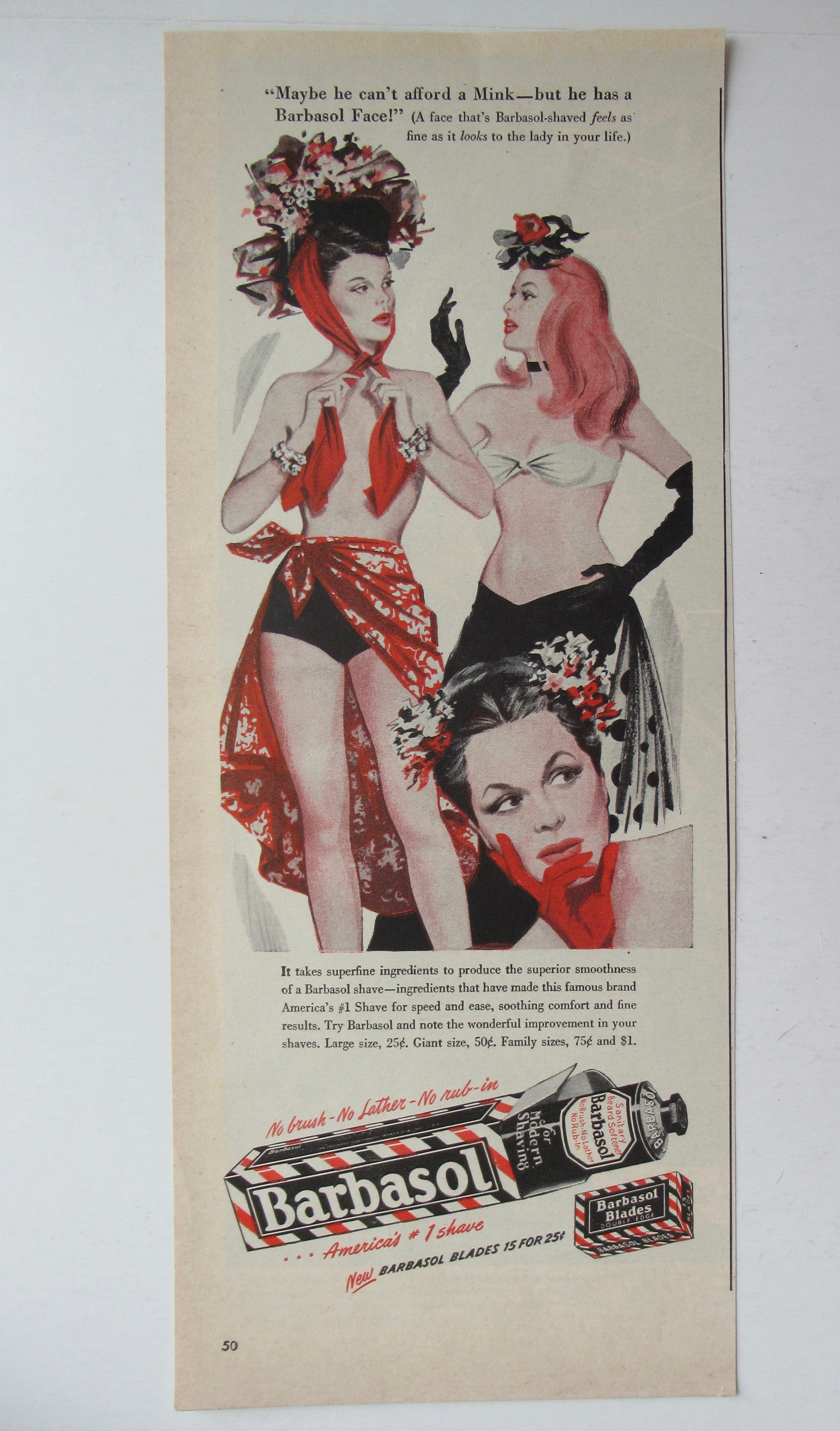 1946 Barbasol with Lovely Showgirls Talking