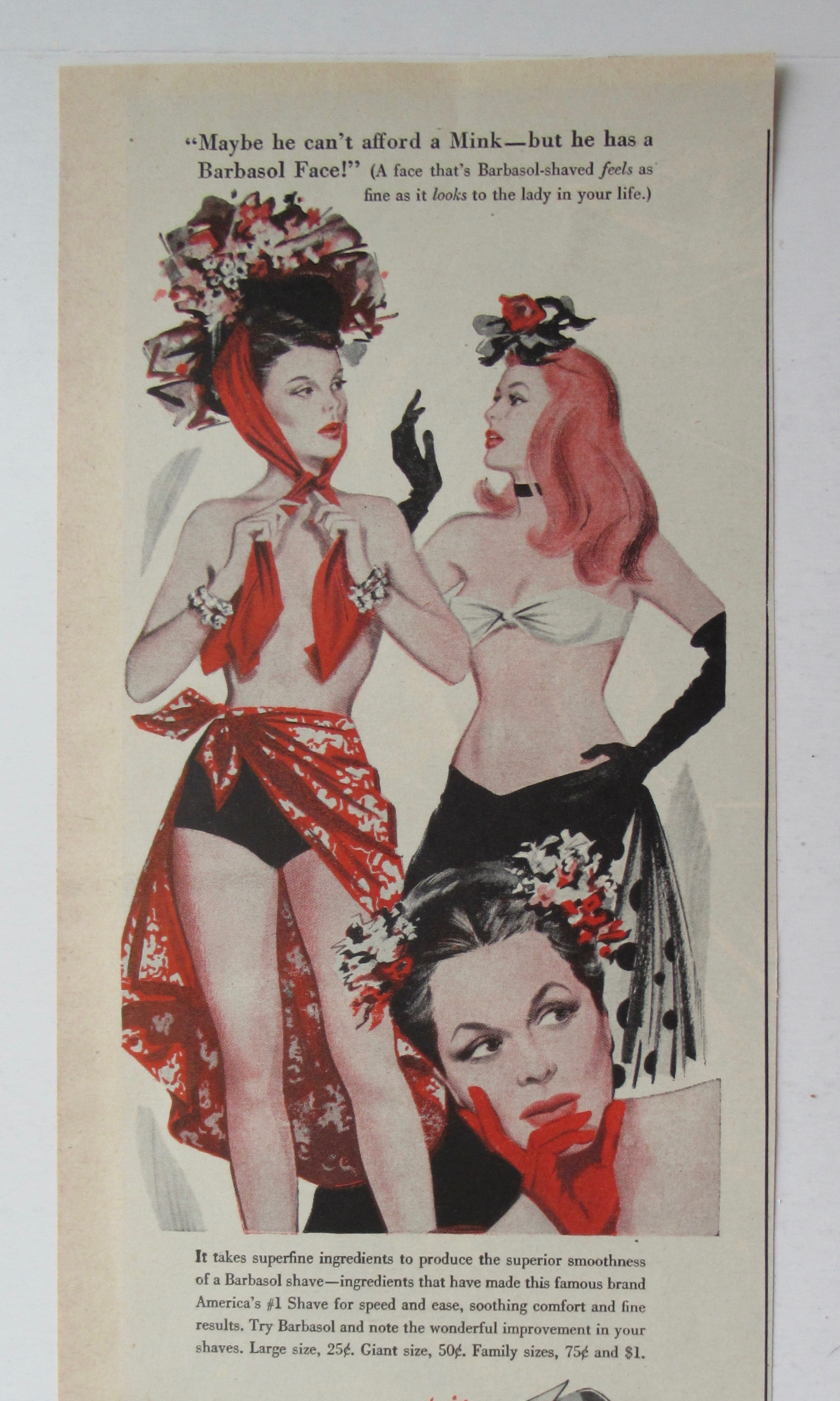 1946 Barbasol with Lovely Showgirls Talking