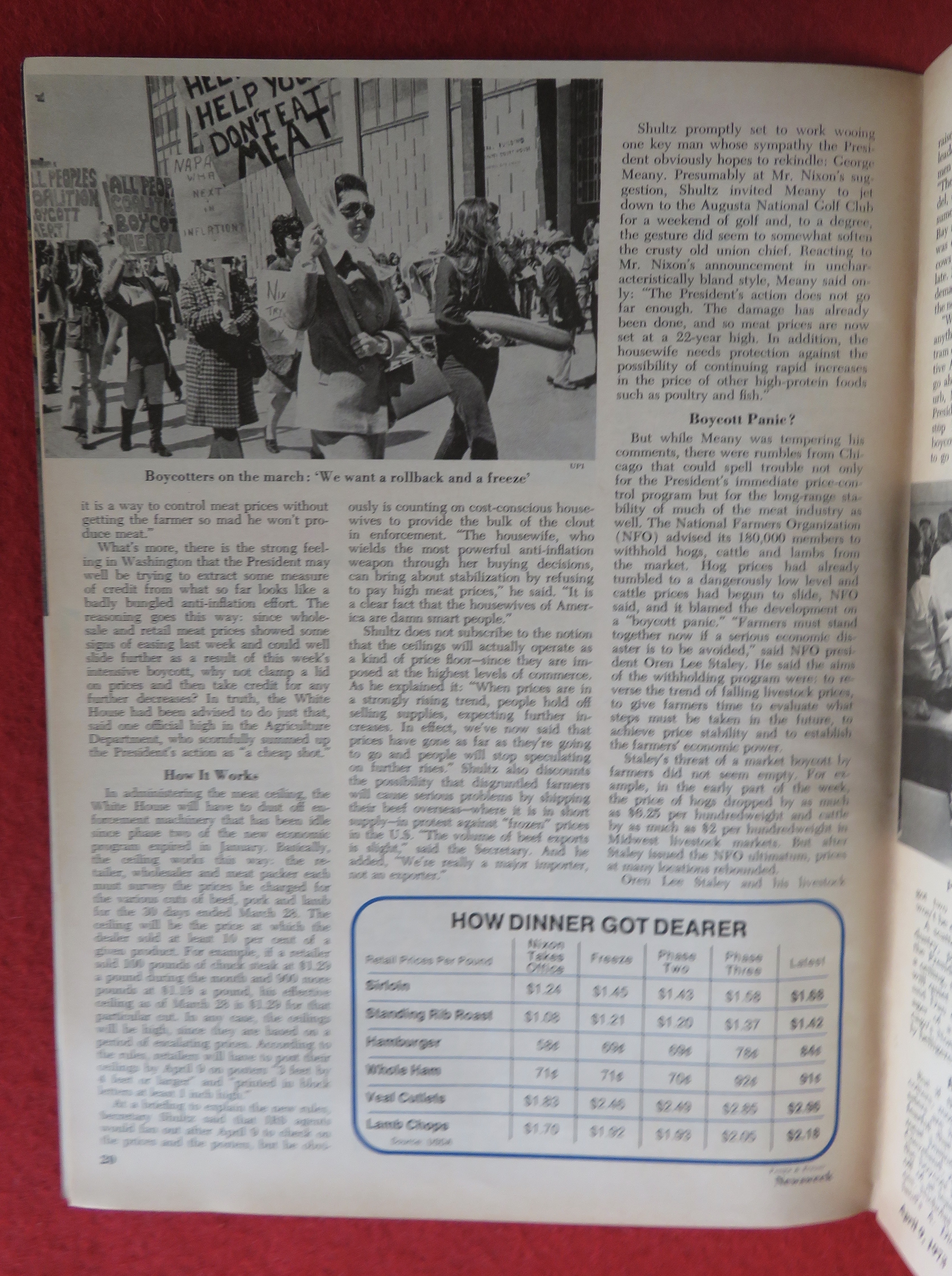 Newsweek Magazine April 9, 1973 The Meat Furor