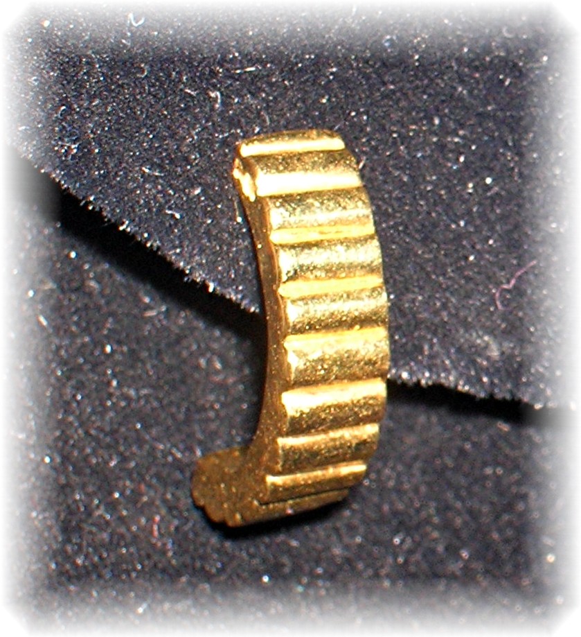 14-18K Yellow Gold 1/2 Hoop Post Earrings