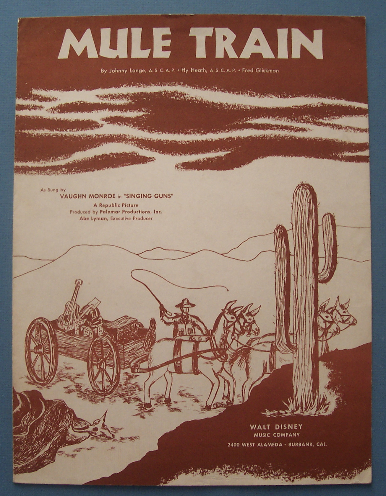 Sheet Music For 1949 Mule Train