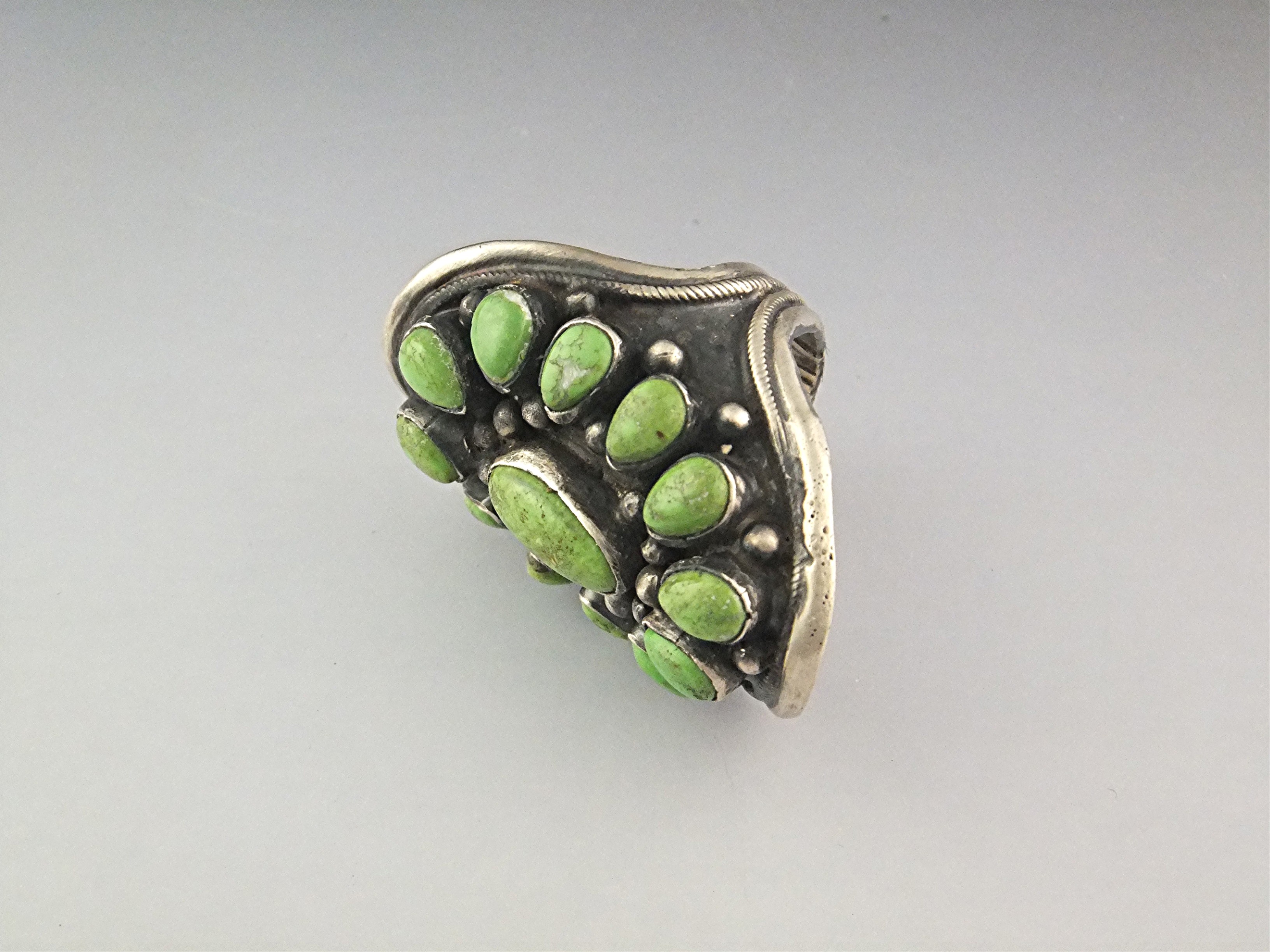 Native American Gaspeite Sterling Silver Marie Smith Ri