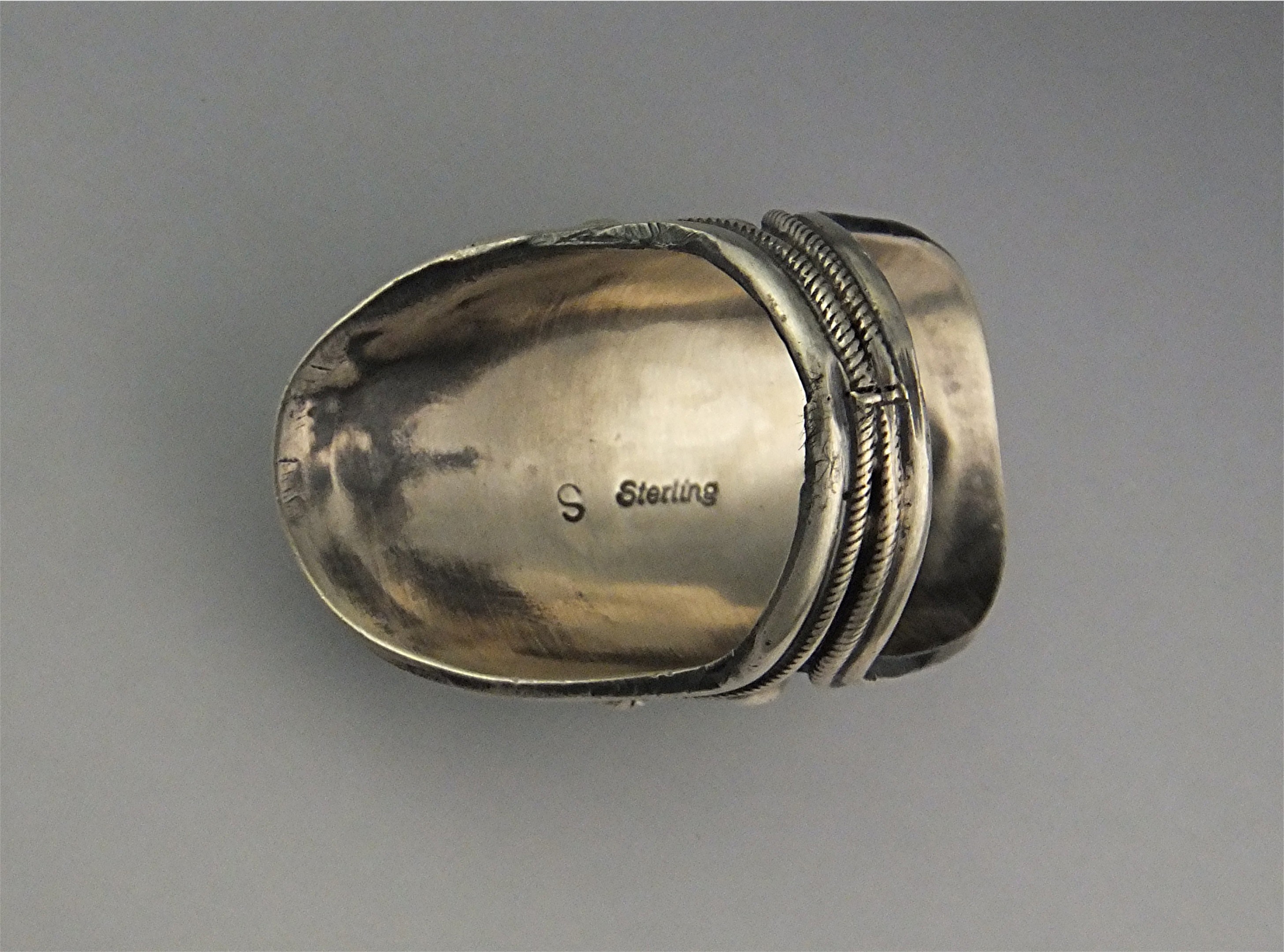 Native American Gaspeite Sterling Silver Marie Smith Ri