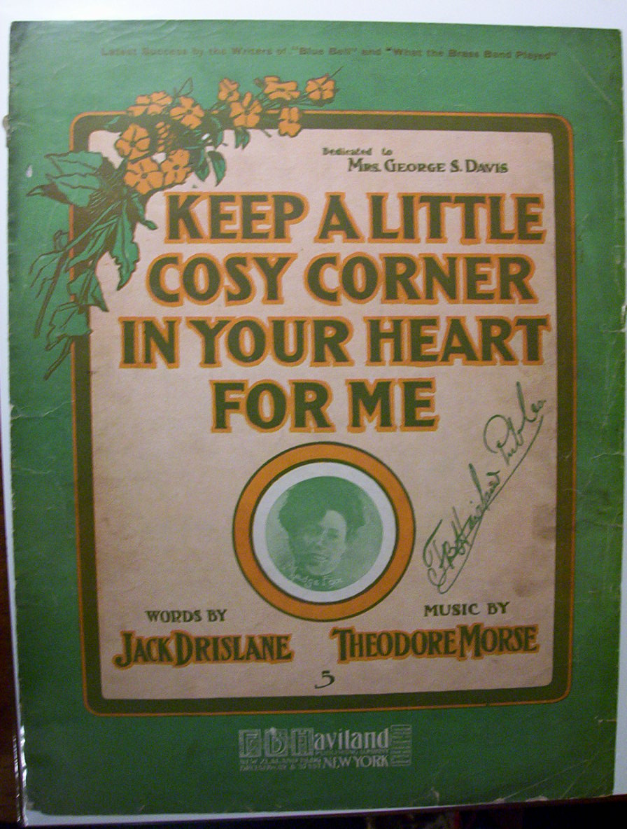 Sheet Music - Keep A Little Cosy Corner In Your Heart