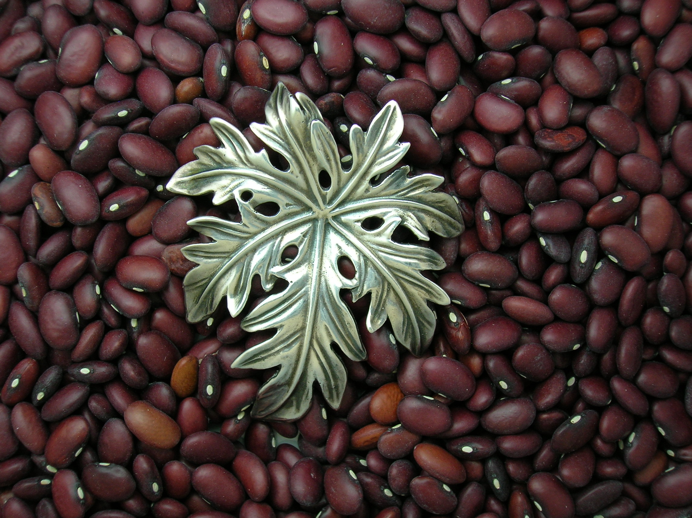 Mings Of Hawaii Sterling Silver  Leaf Brooch