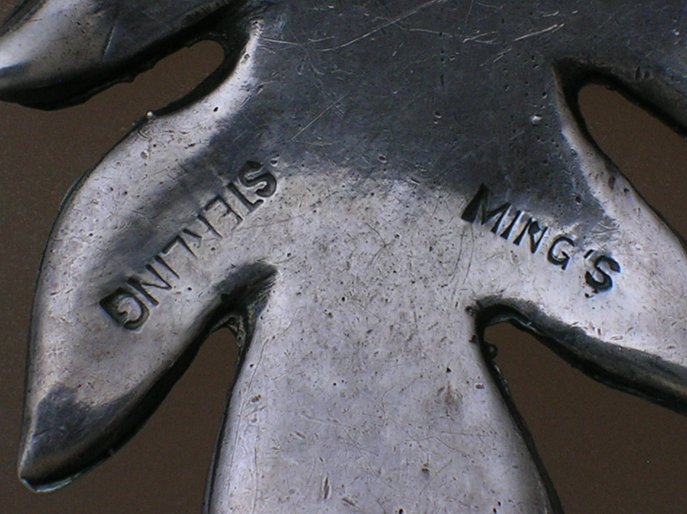 Mings Of Hawaii Sterling Silver  Leaf Brooch