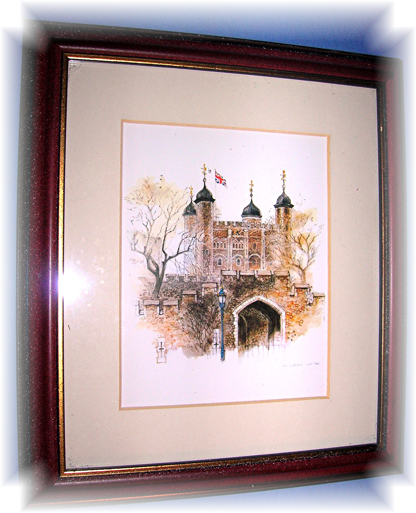 Small Framed English Print Tower Of London