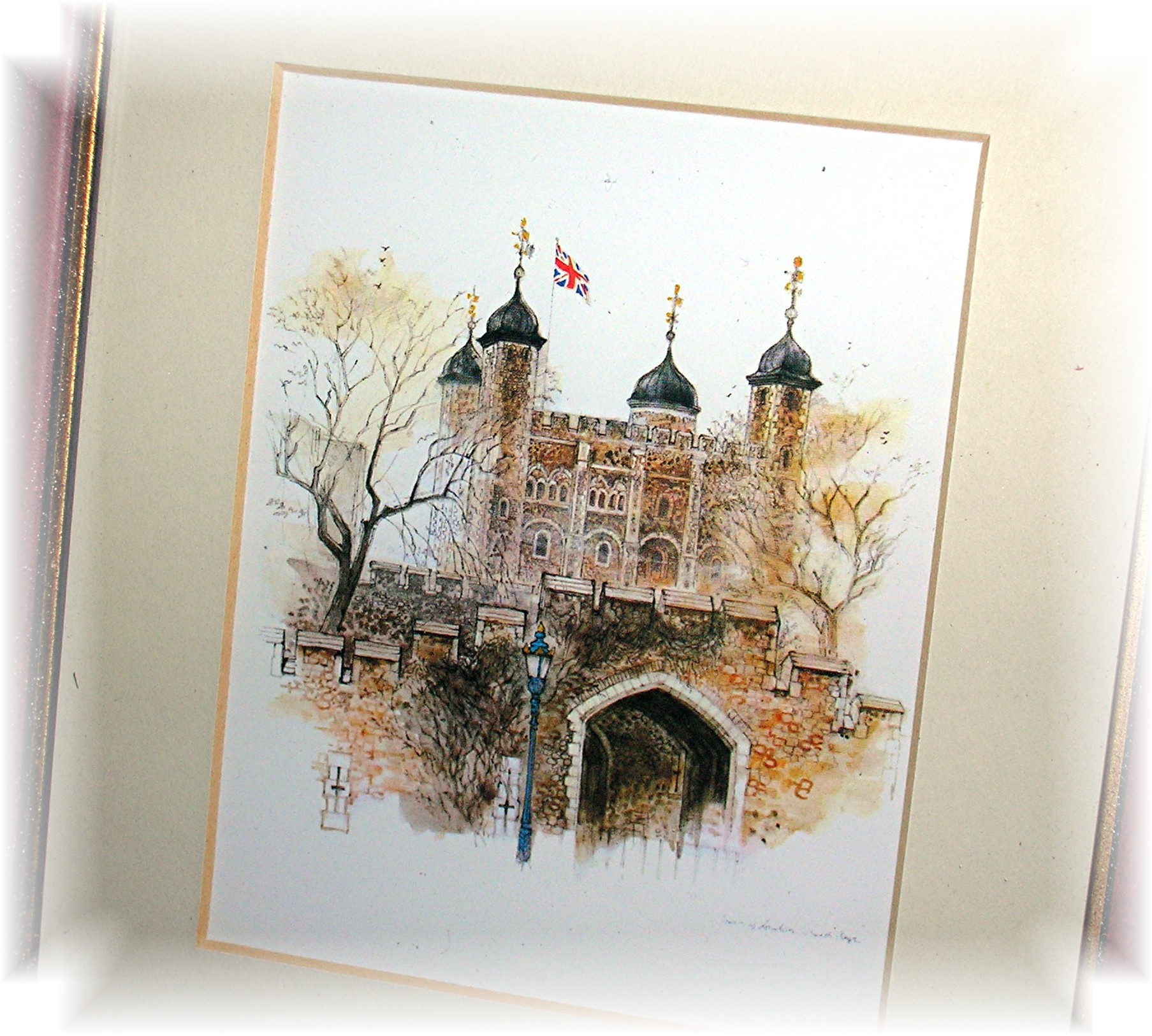 Small Framed English Print Tower Of London