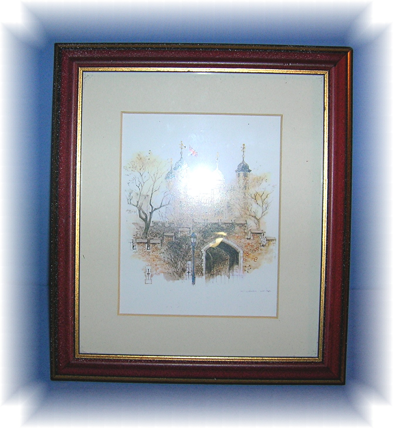 Small Framed English Print Tower Of London