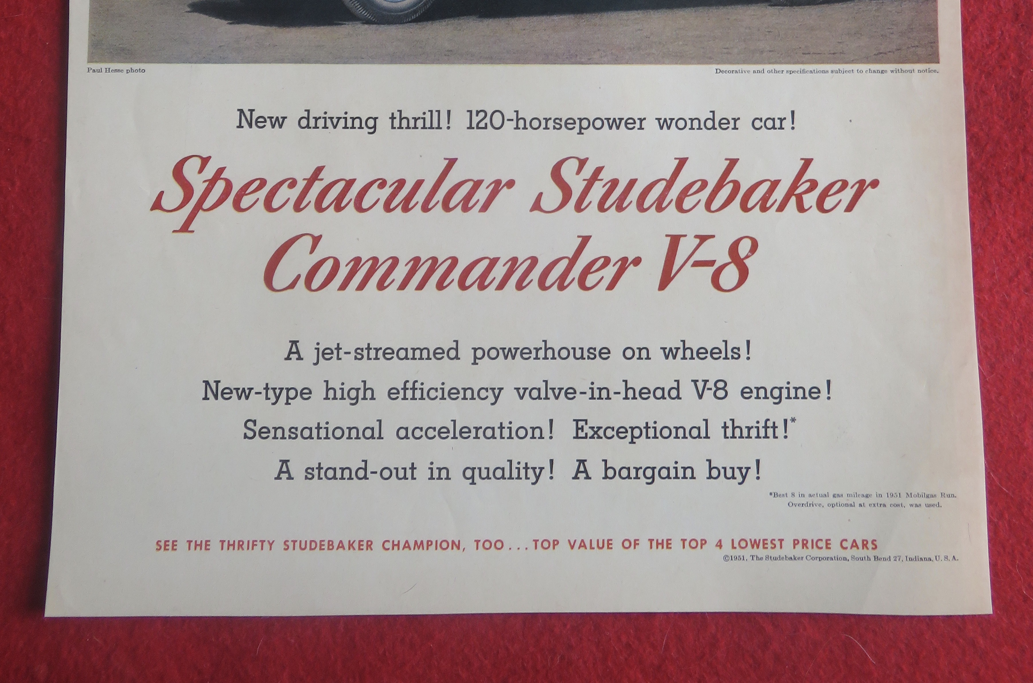 1951 Studebaker with Studebaker Commander V - 8