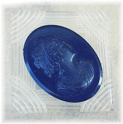 Bakelite and Lucite Cameo Brooch