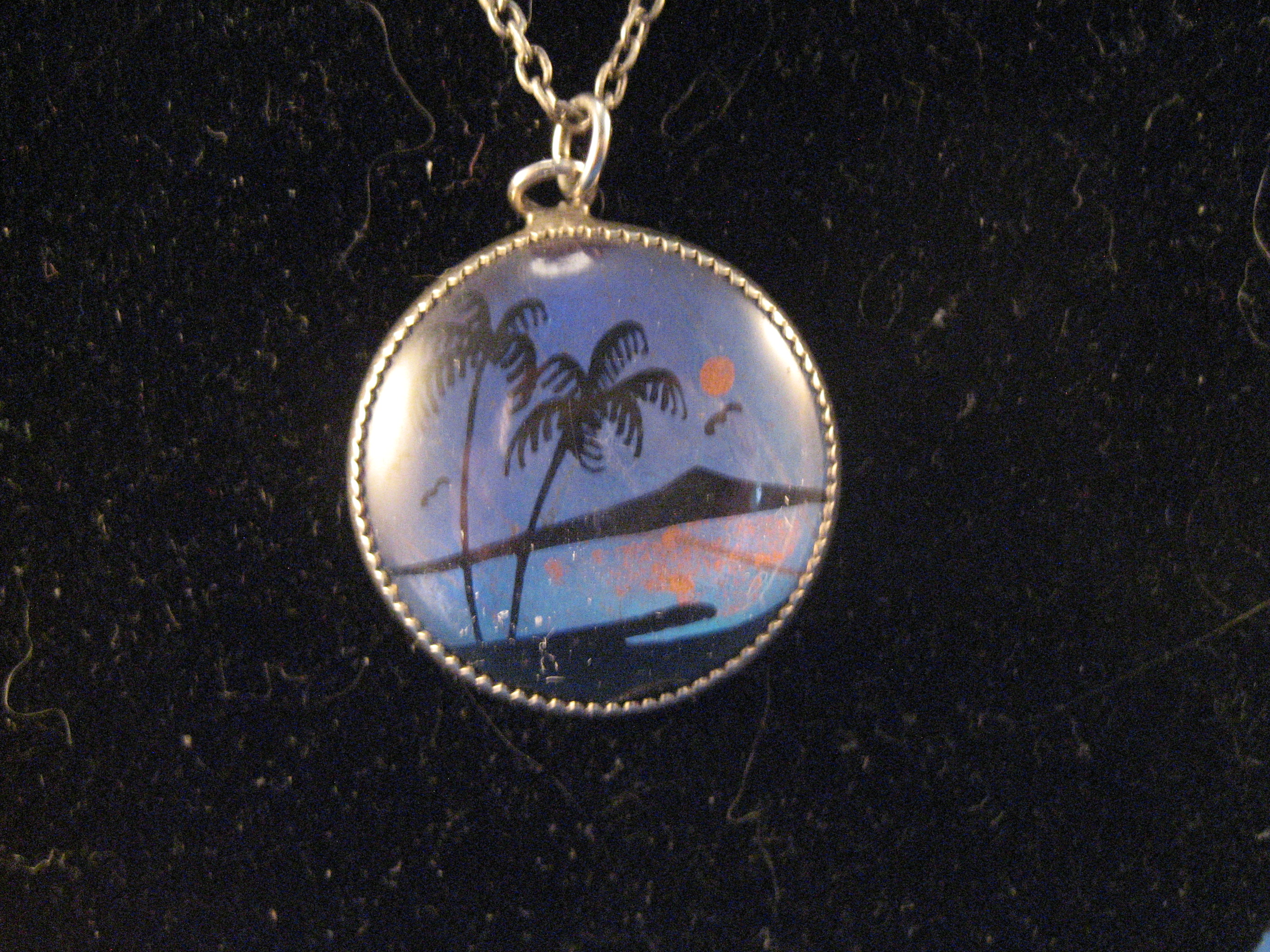 Butterfly Wing Scene Necklace and Bracelet