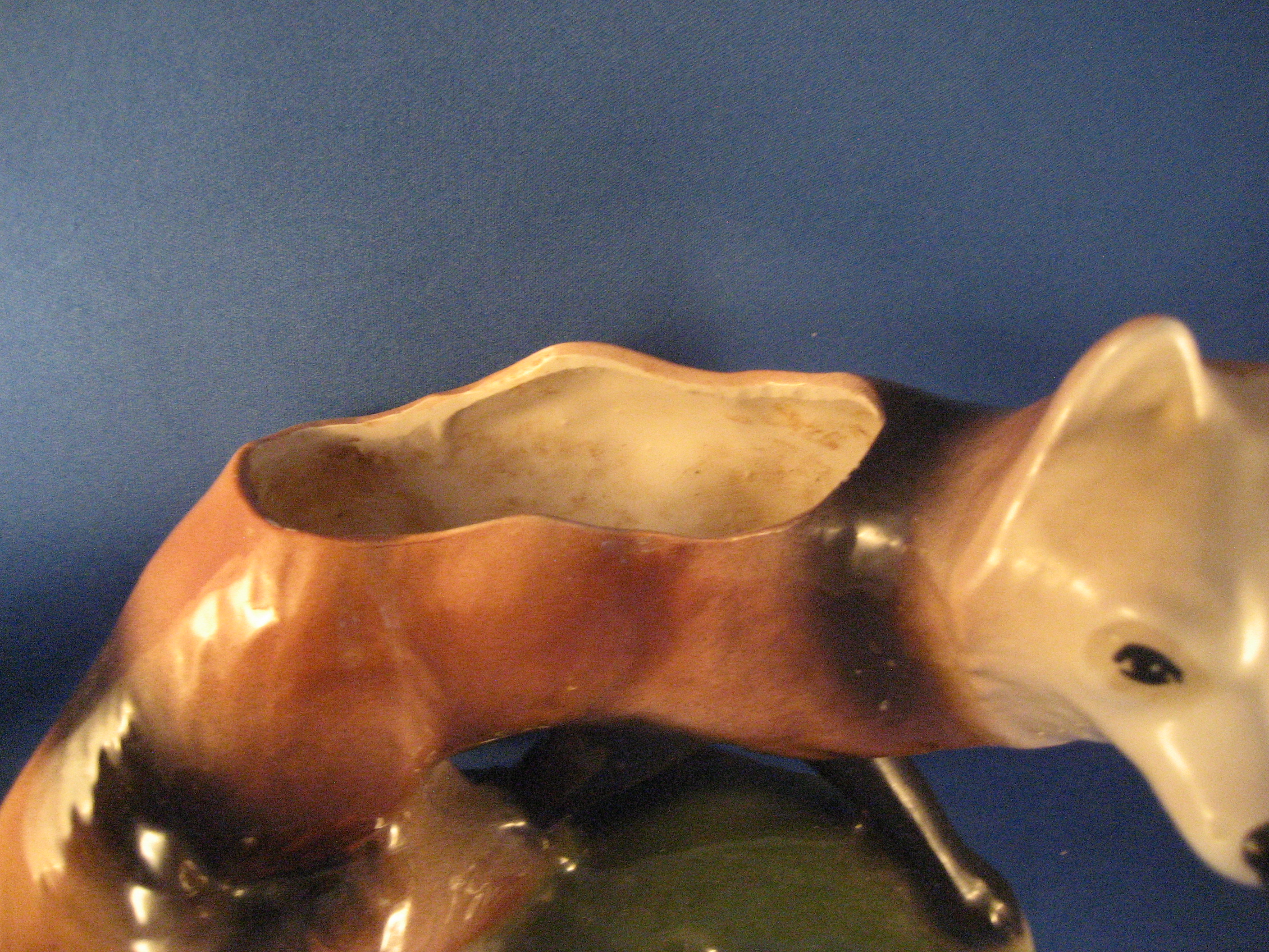 Fox Porcelain Planter