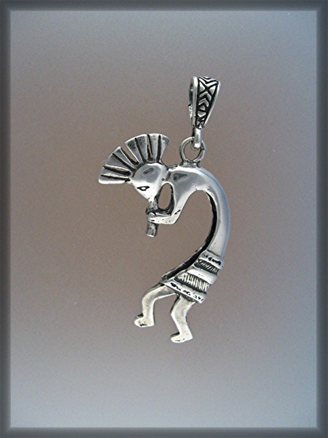 Navajo Sterling Silver Kokopelli Dancer Pendant