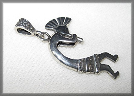 Navajo Sterling Silver Kokopelli Dancer Pendant