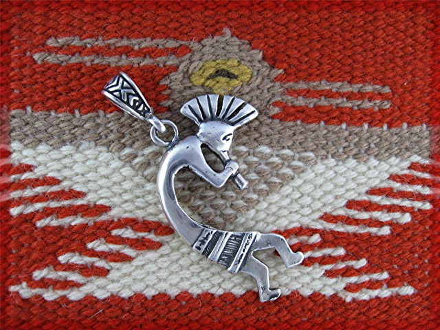 Navajo Sterling Silver Kokopelli Dancer Pendant