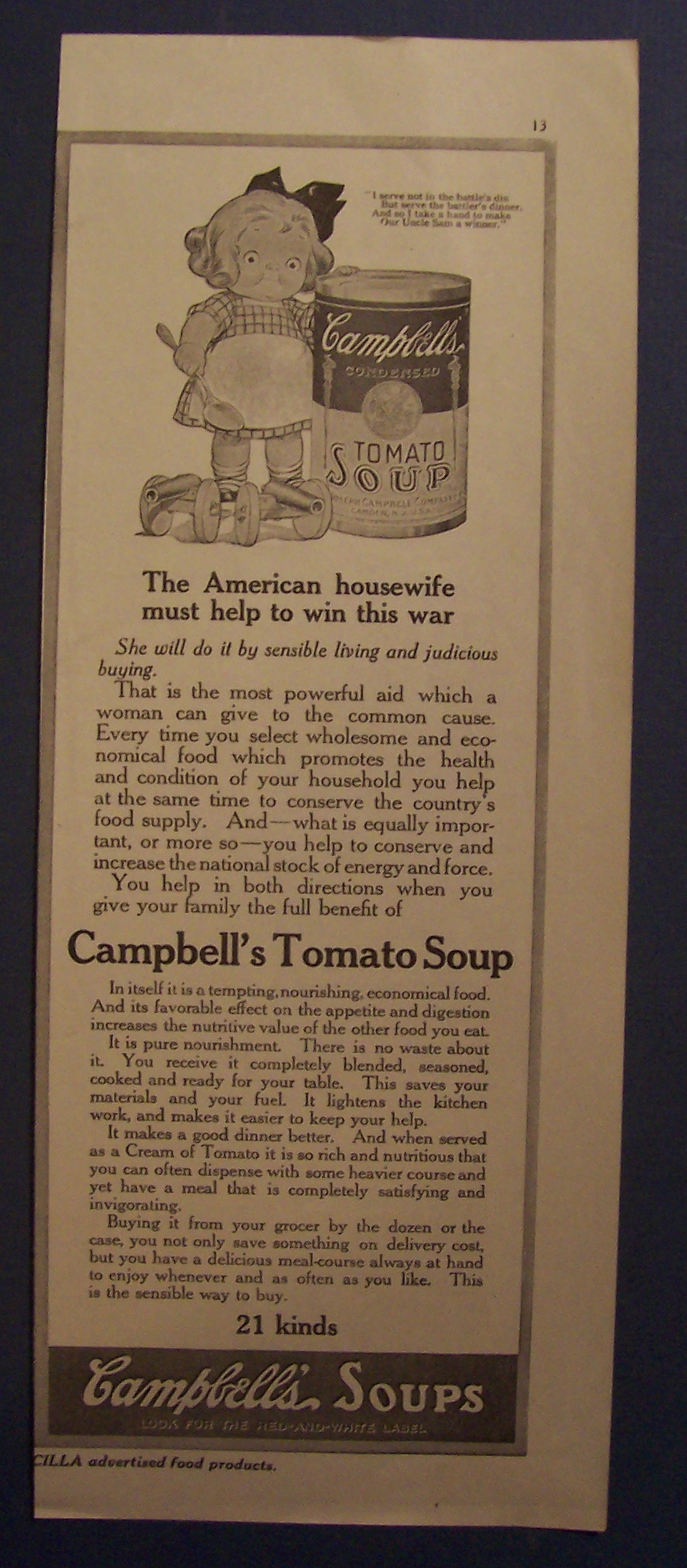 1917  Campbell's  Tomato  Soup
