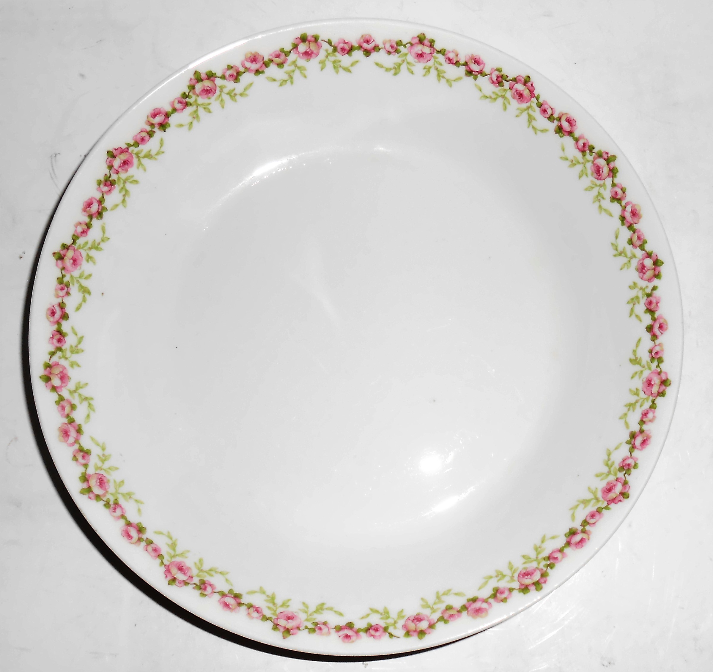 Chas Field Haviland Limoges Pink Roses Soup Bowl