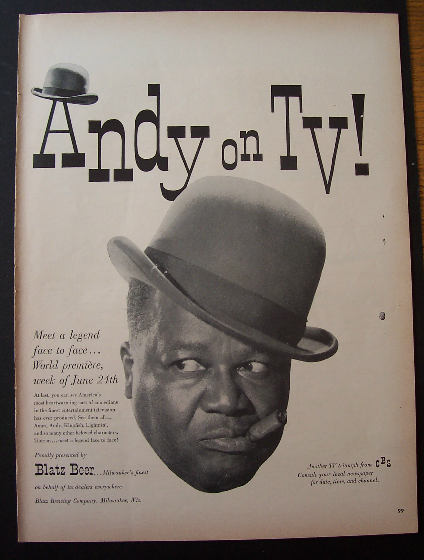 1950 Blatz Beer with Television's Amos and Andy
